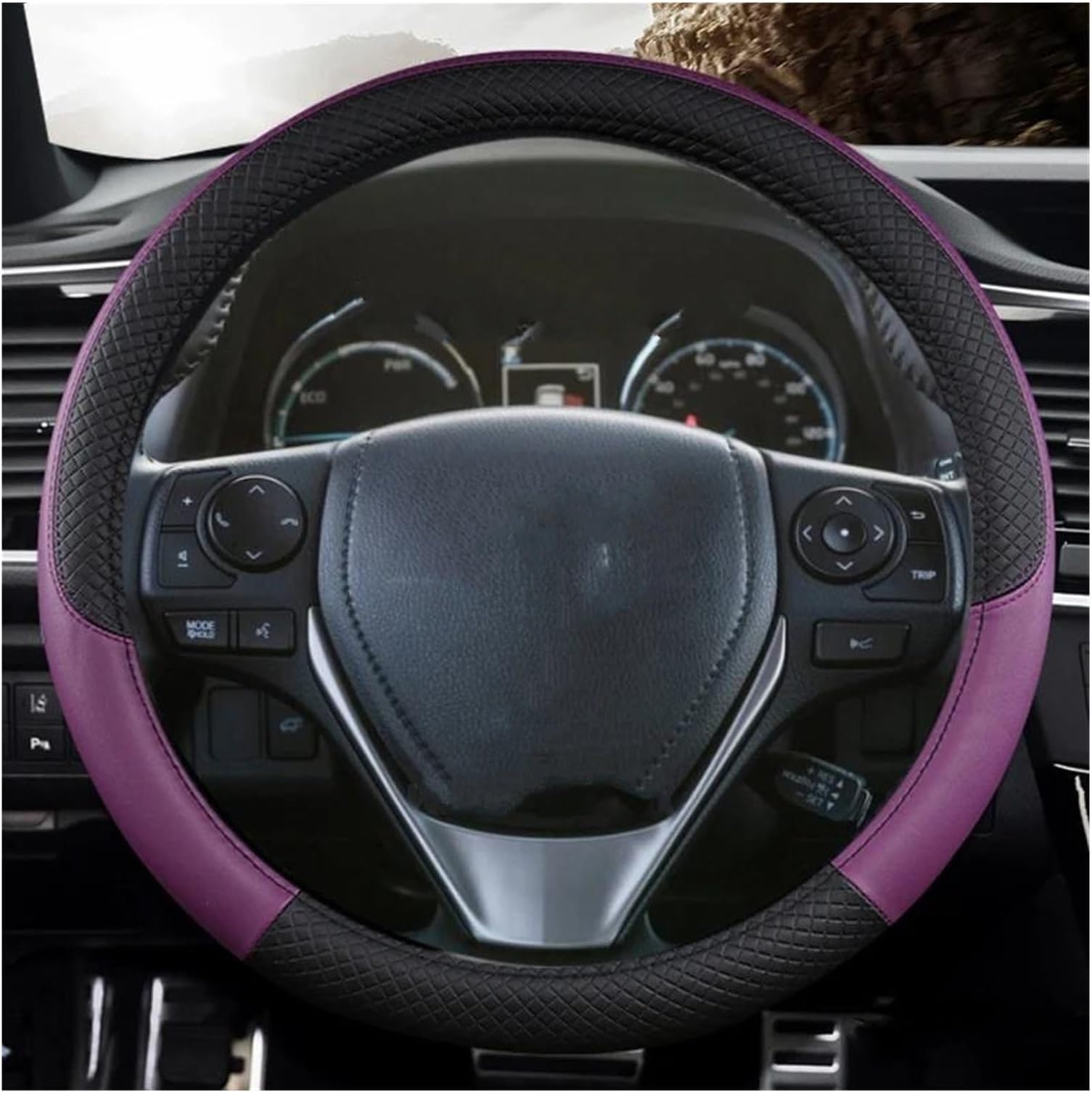 Car Steering Wheel Cover Car Steering Wheel Cover Leather For Toyota E'Z For RAV4 2013-2019 For Corolla 2013-2017 For Scion IM 2016 For Auris 2013-2016 Car Handle Cover(أرجواني)