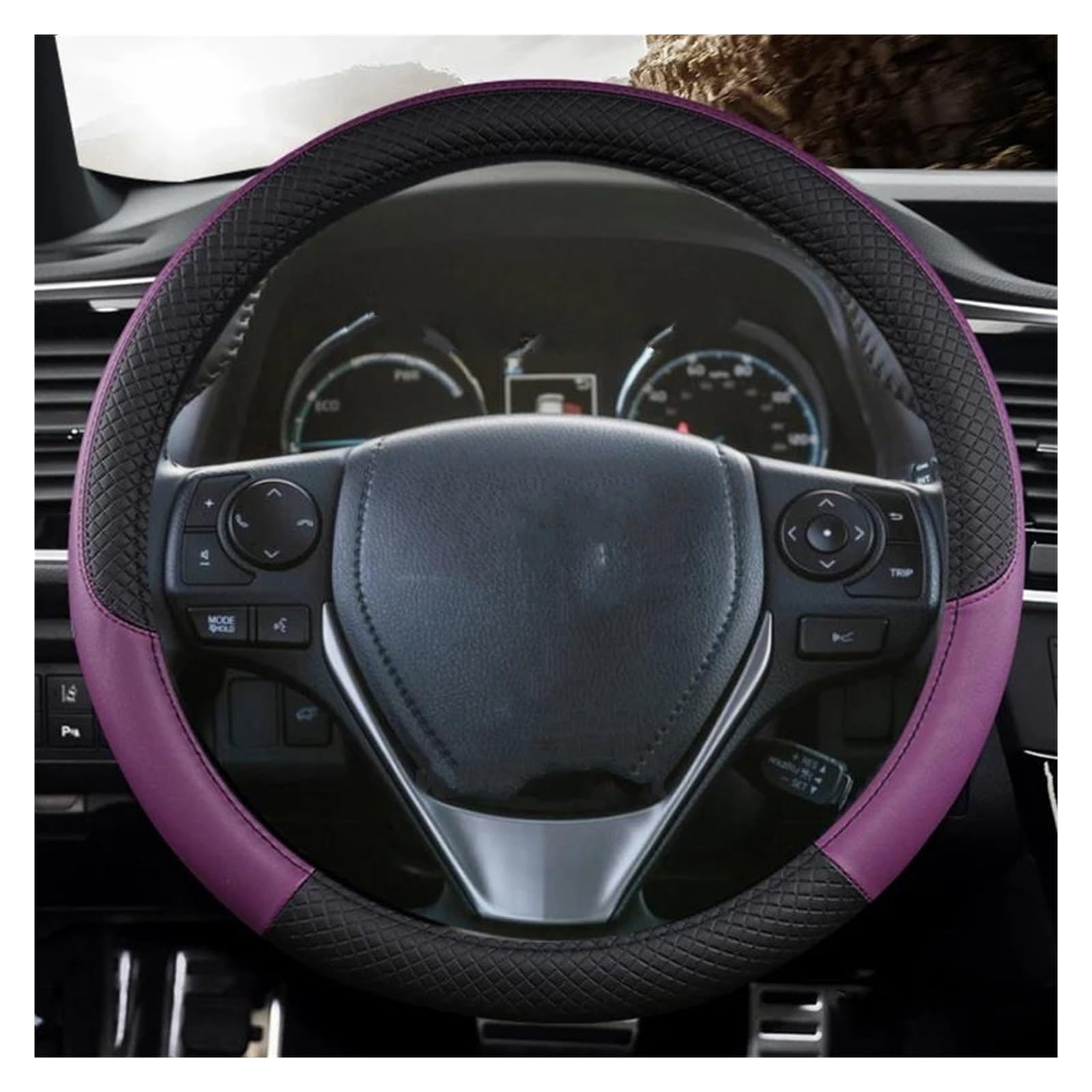 Car Steering Wheel Cover Car Steering Wheel Cover Leather For Toyota E'Z For RAV4 2013-2019 For Corolla 2013-2017 For Scion IM 2016 For Auris 2013-2016 Car Handle Cover(أرجواني)