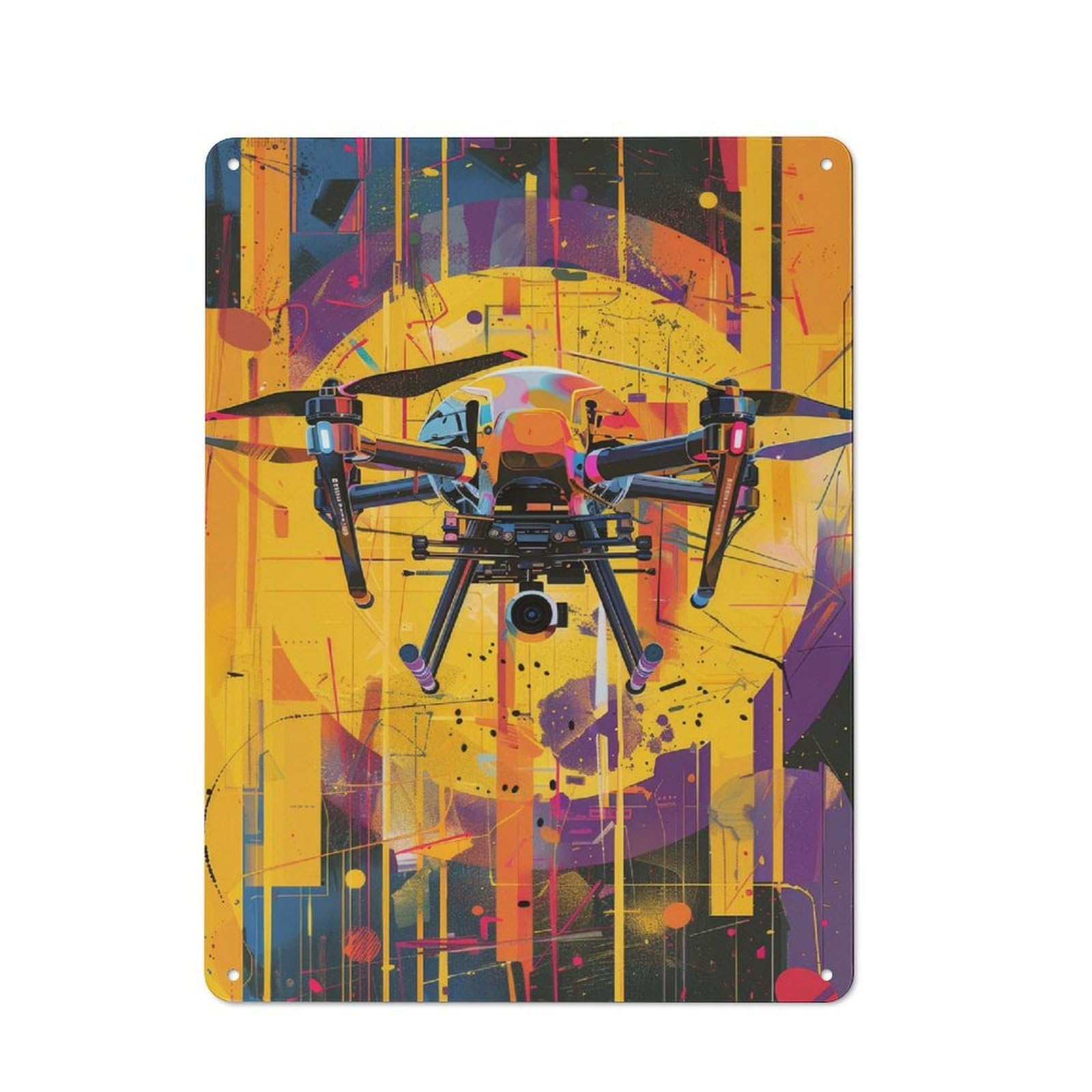 Retro Metal Sign 40x30cm Featuring Vibrant Flight, Home Bar Decor for Pub, Home Bar, Shed Or Man Cave