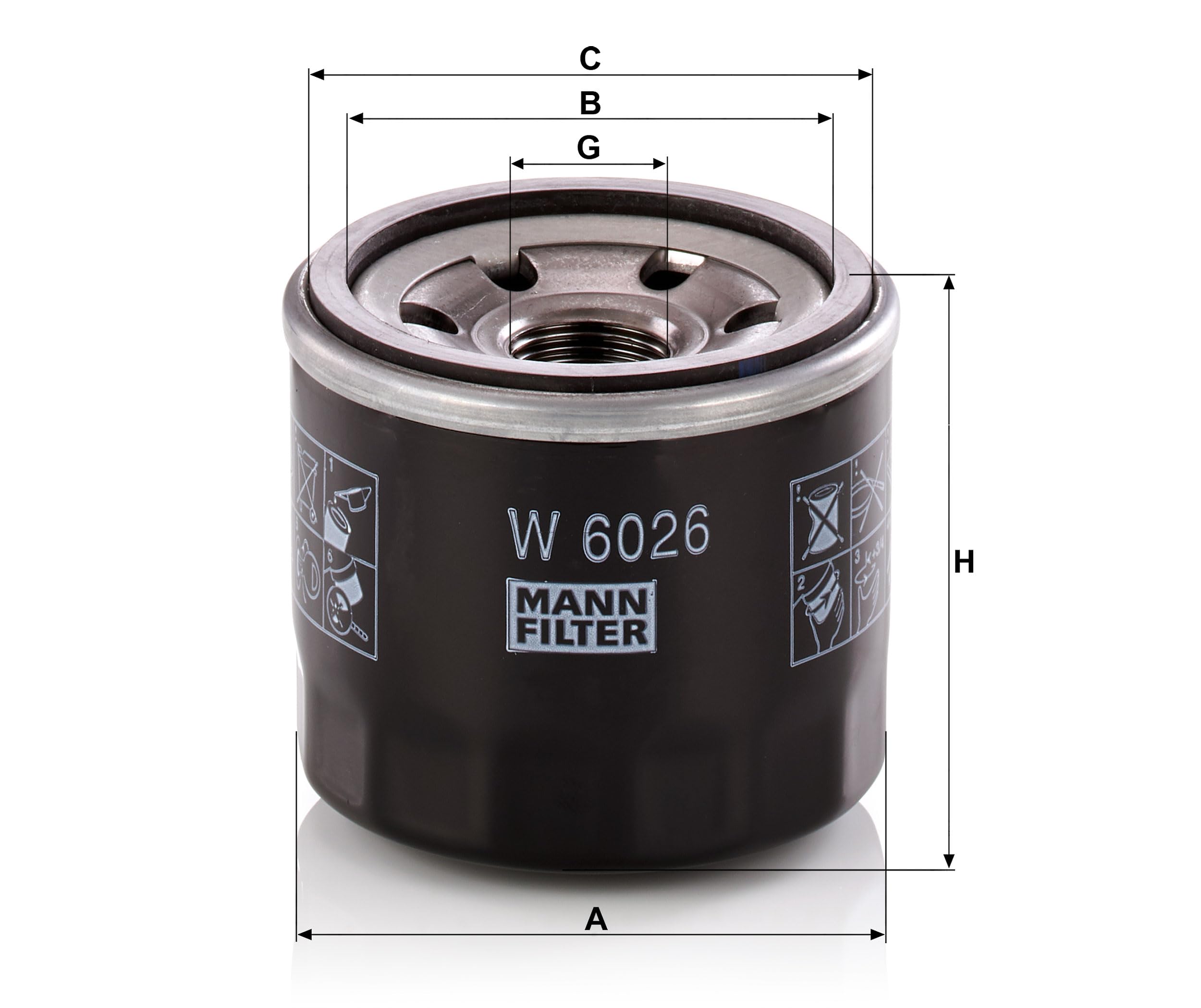 MANN-FILTER W 6026 Filtr olejowy - SAMOCHODY OSOBOWE + DOSTAWCZE