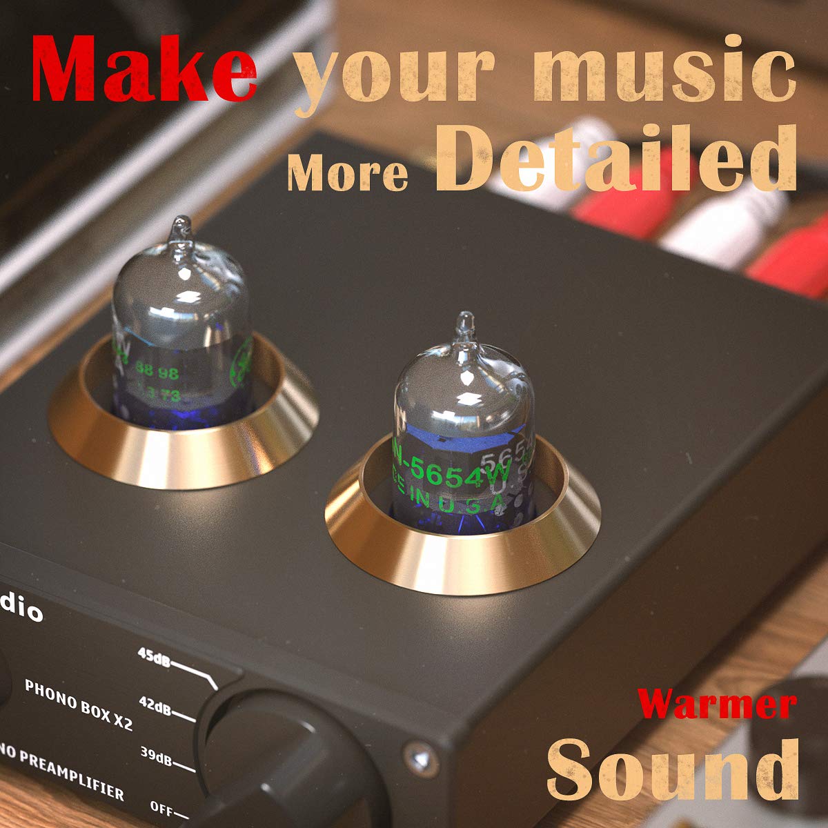 Fosi Audio 5654W Tubes à Vide 2 pièces, Mise à Niveau à 7 Broches pour Les Tubes de couplage 6AK5 / 6J1 / 6J1P / EF95, Convient HiFi Les amplificateurs