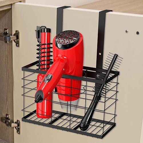 Leoenir Hair Dryer Holder – Versatile Hair Tool Organizer for Bathroom – Wall Mounted or Over the Cabinet Storage Solution