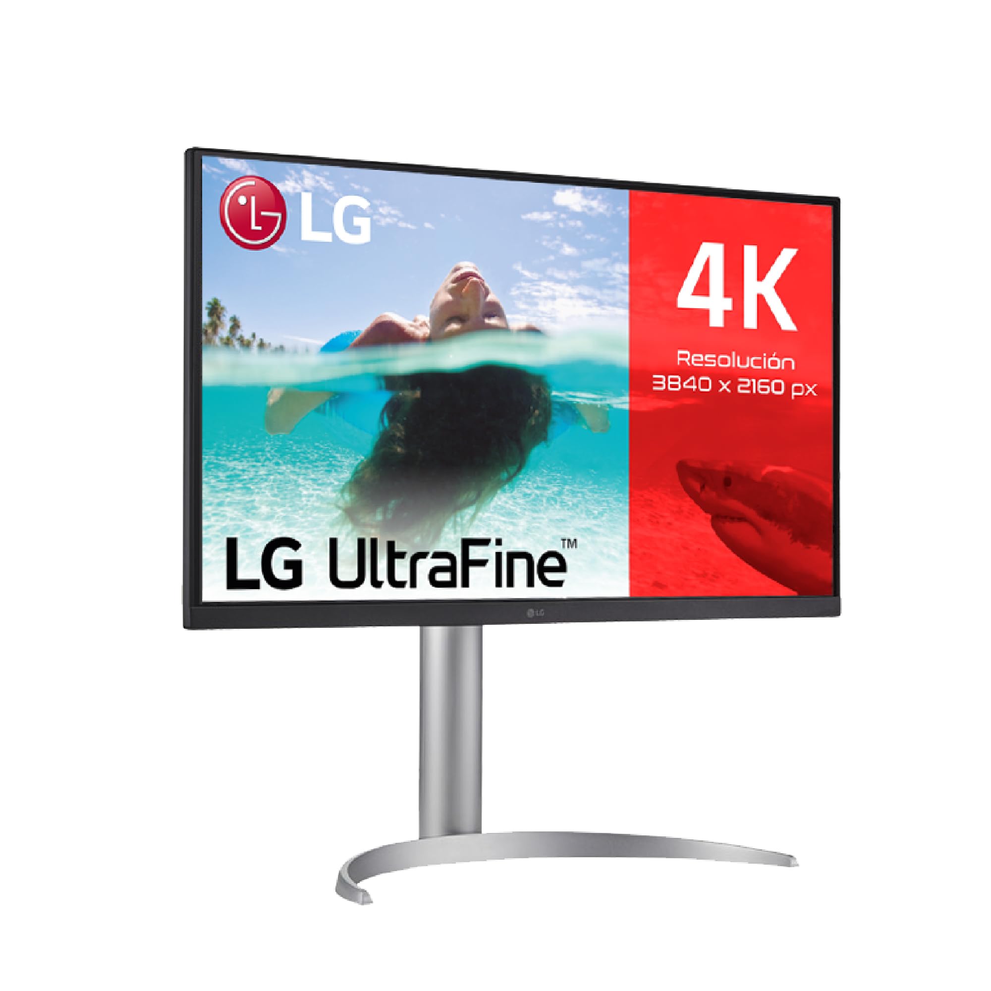 LG 27UQ850V-W - Monitor Ultrafine 4K UHD 27", (3840x2160), Nano IPS, 60Hz, HDR10, 5ms (GtG), DCI-P3, DisplayHDR 400, AMD FreeSync, USB-C, 2xHDMI, Inclinación/Altura/Pivote, Blanco/Plata