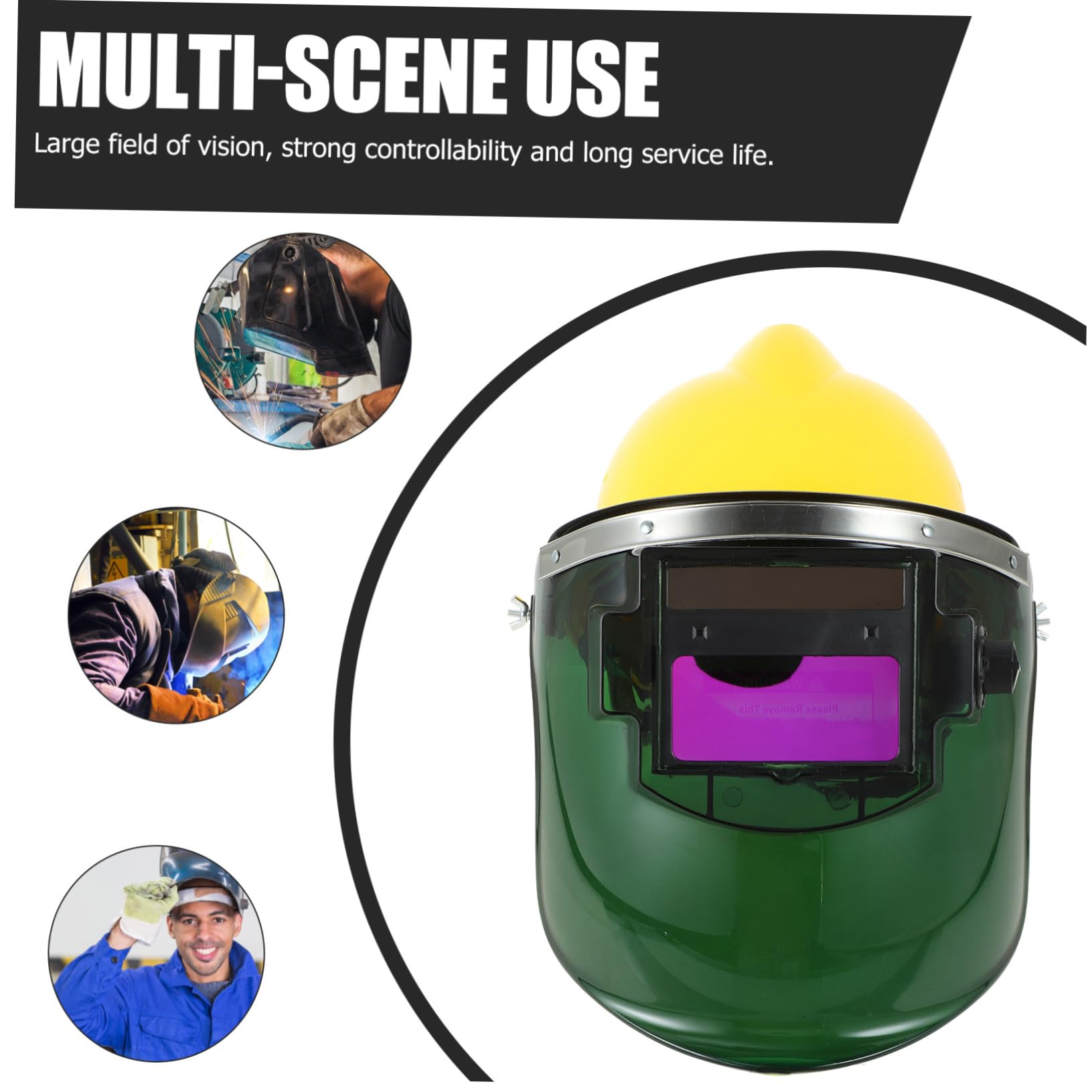 de Soldadura Automática Regulable con Pantalla Solar Casco de Seguridad para Soldadores Pantalla Facial de con Atenuación Rápida y Visual