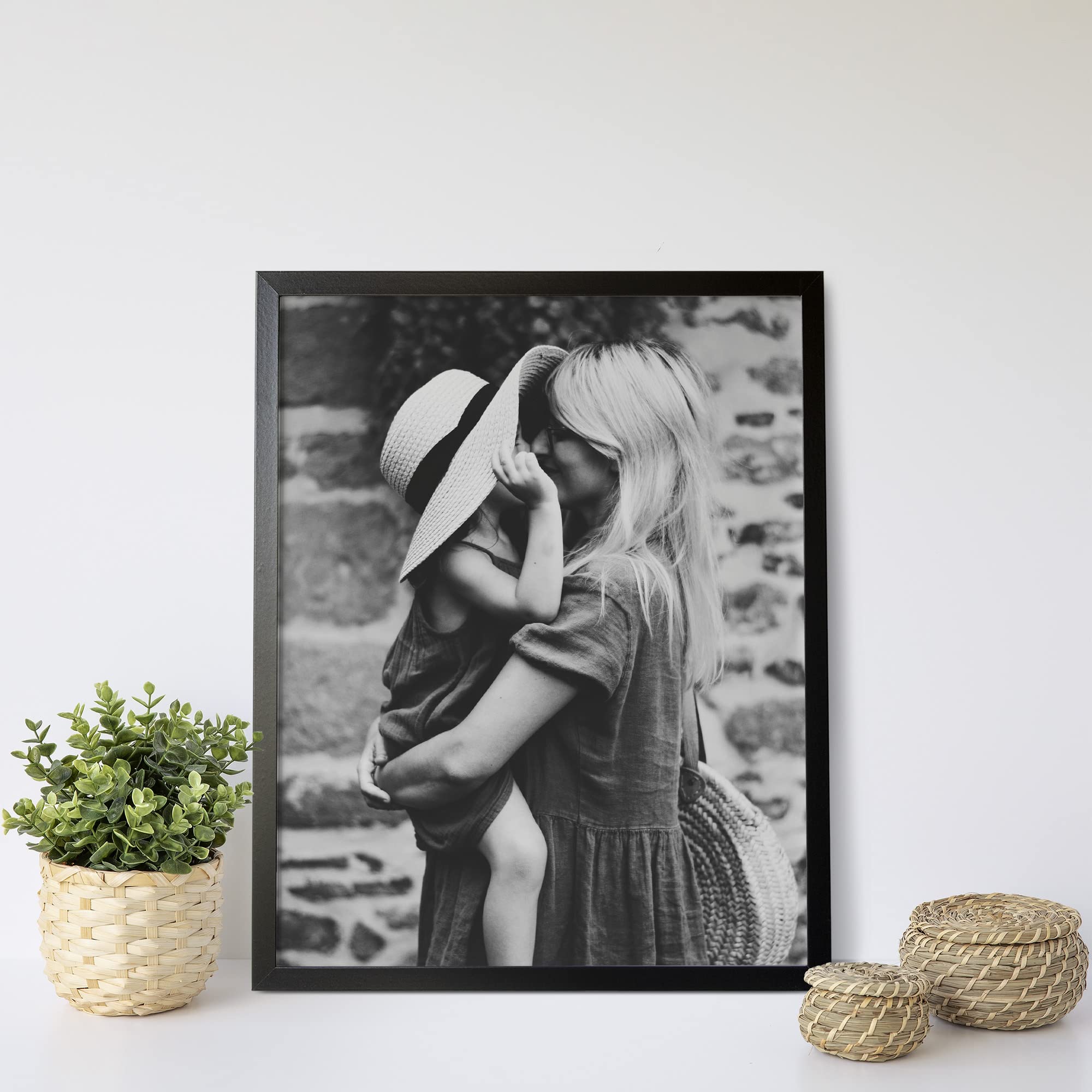 Wee Blue Coo Personalised Framed Prints Beautiful Photos of Family, Friends and Pets Personalised Gifts for Special Occasions Framed Black A4 Upload from Phone