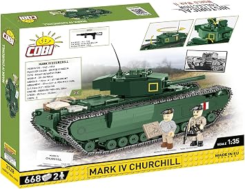 COBI Mark IV Churchill Historical Collection - WW II 668 Elements 2 Figures Age Group: 9+