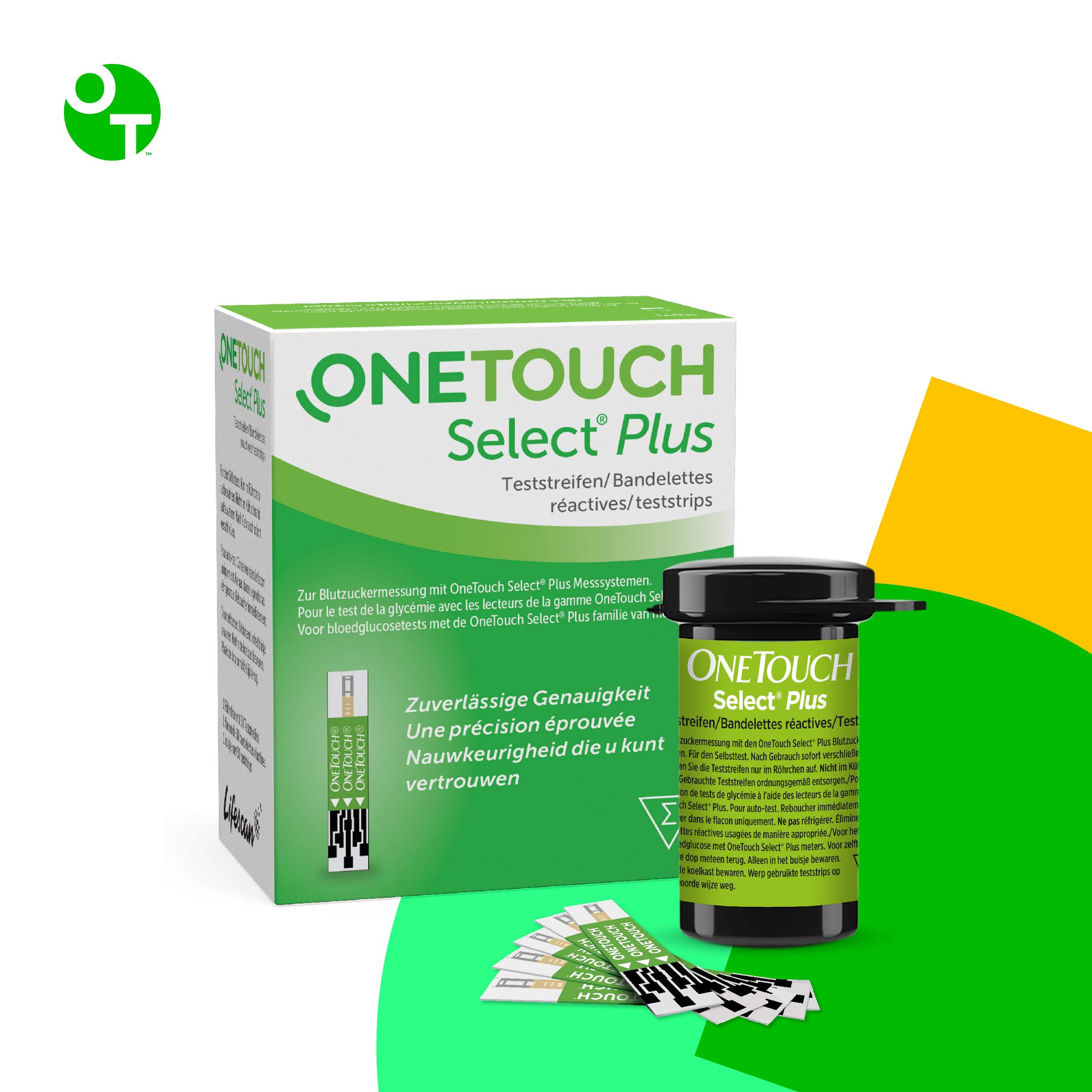OneTouch Select® Plus Blutzuckerteststreifen I 50 Stück I 1 Packung I Zur Blutzucker-Messung Bei Diabetes (Zucker-Krankheit)