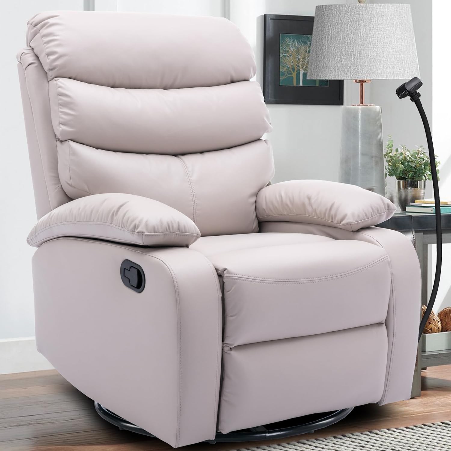 Cooexult Rocker Swivel Recliner Chair, Swivel Recliner Made of