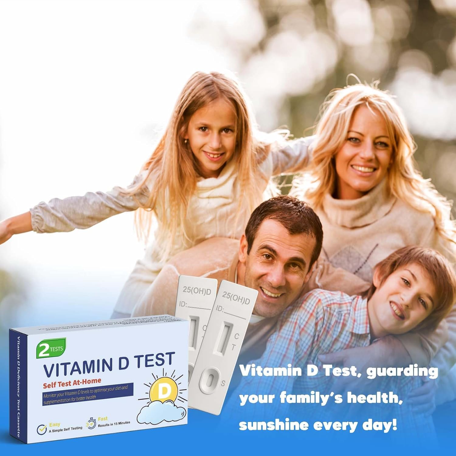 Vitamin D Test Kit at Home [2 Tests] for Testing Vitamin D Deficiency