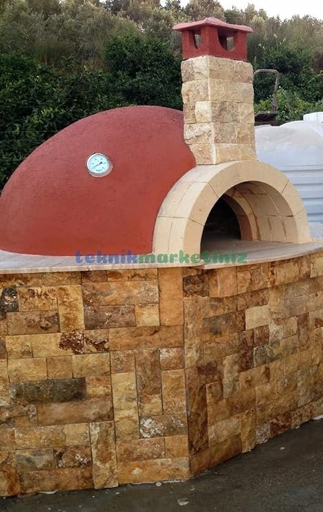 PAKKENS 500 C° Derece Fırın, Kazan, Ekmek Fırını, Bahçe Fırını, Köy Fırını, Pide Fırını, Pizza Fırını, Köy Fırını, Kara Fırın, Taş Fırın Termometresi 0-500 C° Analog Sıcaklık Ölçer, Paslanmaz Çelik Çerçeveli ve Problu(Termovilli), 500 C° Bi-Metal Termometre, TeknikMarketiniz TM725.208 (Ø100mm Çaplı, 70 cm Dalma Boylu)
