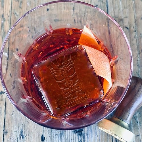 Miniatura 3 de CRASPIRE Sello de hielo con diseño de reliquia cultural con cabeza de latón extraíble y mango de madera, vintage 1.2 para cubos, cóctel, whisky,