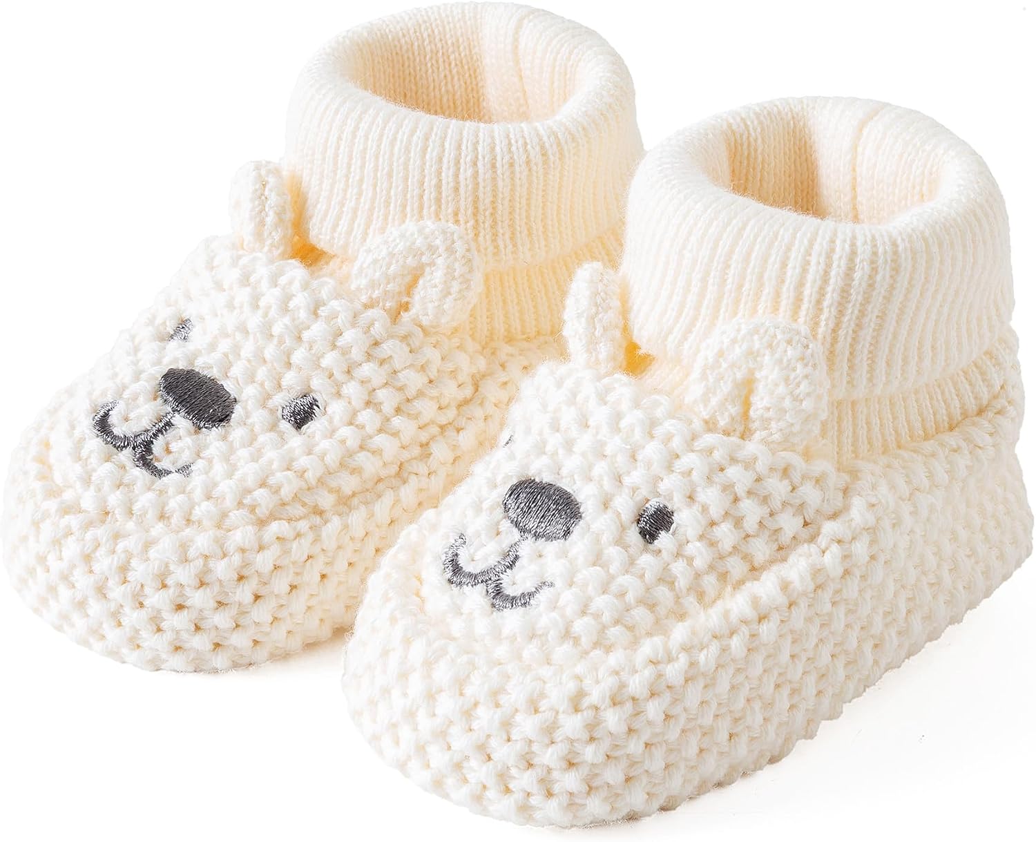 Jastore Newborn Baby Boys Girls Warm Booties Infant Cartoon Knit Soft Socks Shoes