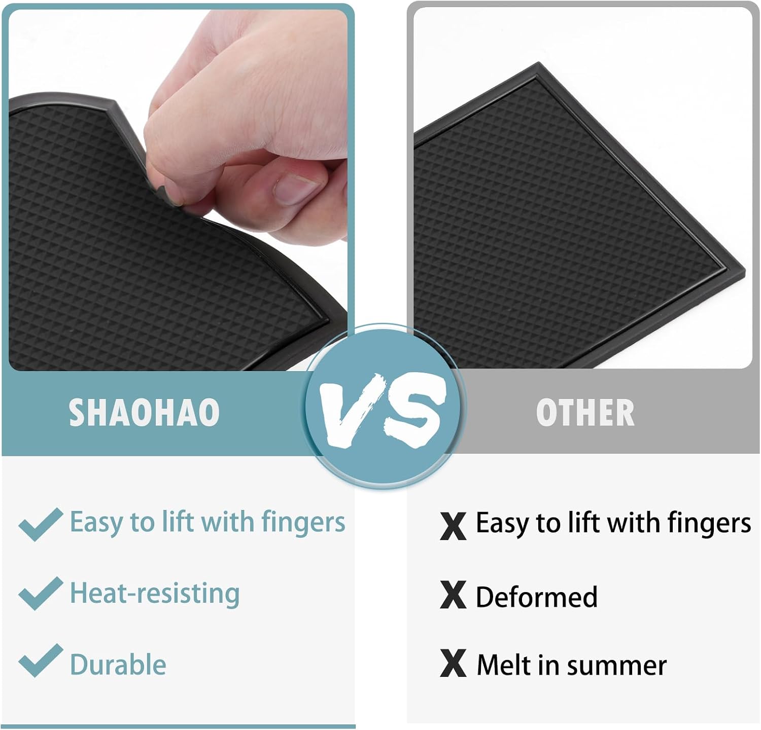 SHAOHAO for 2026 Hyundai Palisade Door Slot Mats Fit for 2026 Hyundai Palisade Accessories Center Console Mat 2026 Palisade LX3 Cup Holder Insert Mat Non-Slip Gate Slot Pad (Only for 7-Seat) Black