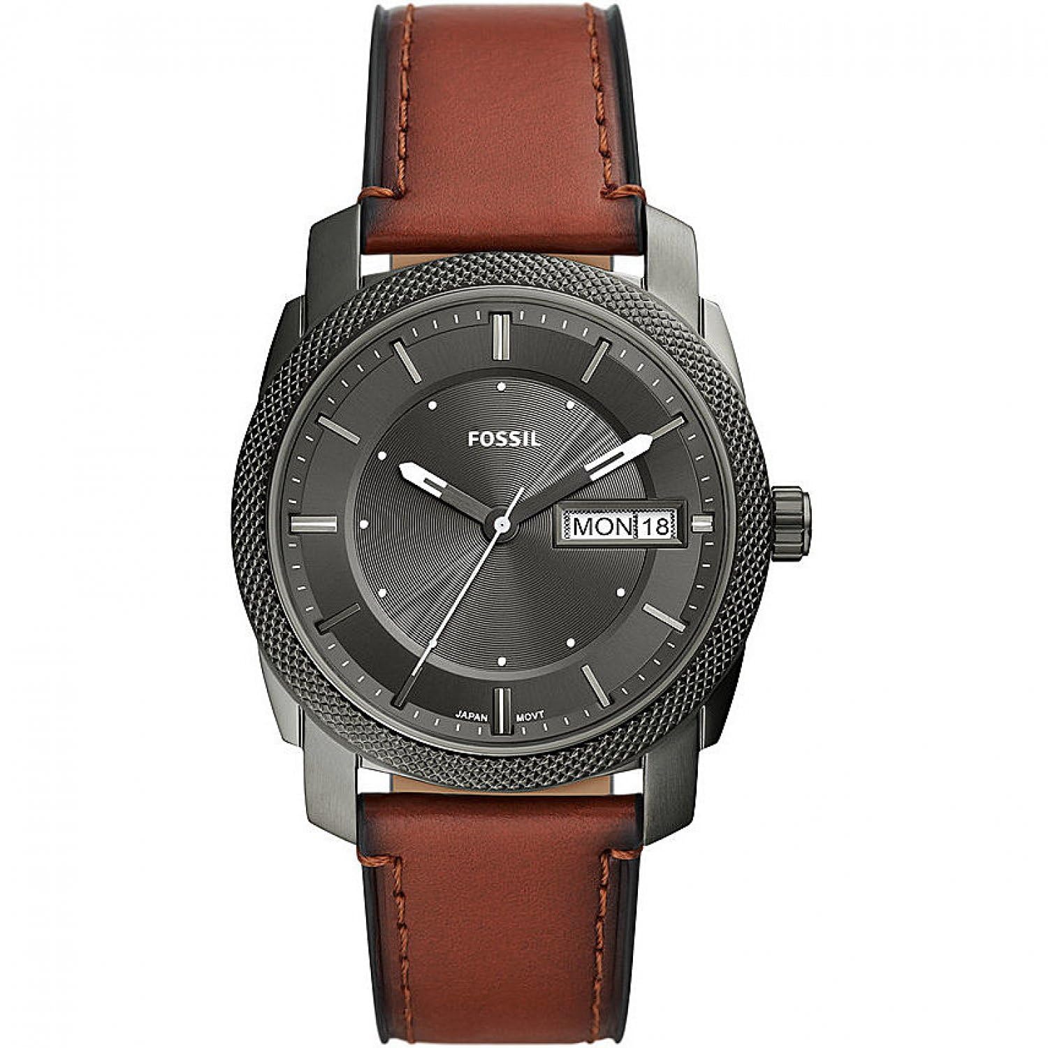 Fossil Machine orologio da uomo, movimento al quarzo, con bracciale in acciaio inossidabile o cinturino in pelle