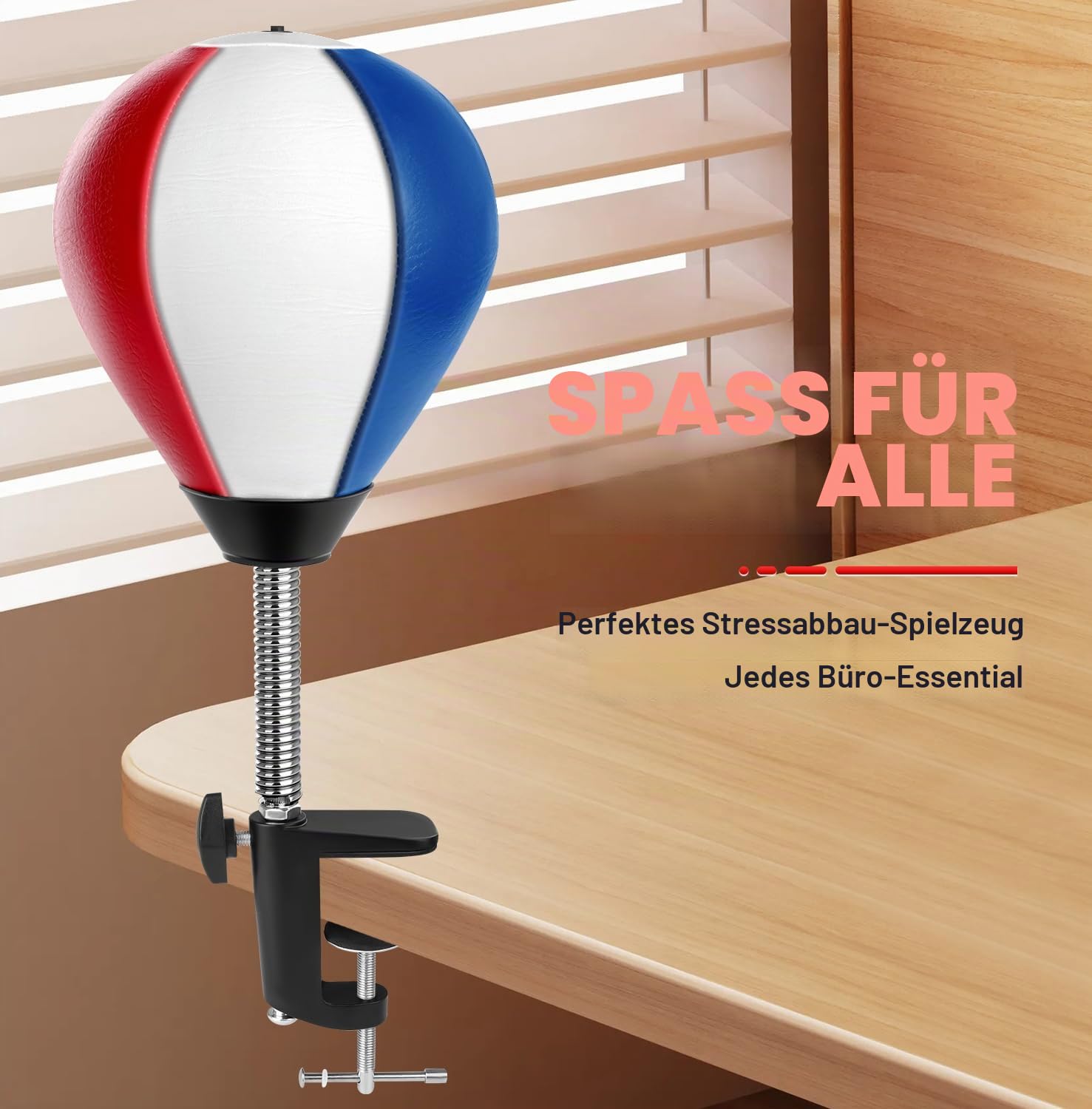 NZQXJXZ Punchingball Tisch, Desktop Boxsack, Büro Punching Ball, Boxsack für den Schreibtisch, Stressabbau mit Schreibtischklemme für Bürotisch und Theken, lustiges Geschenk für Freunde oder Kollegen