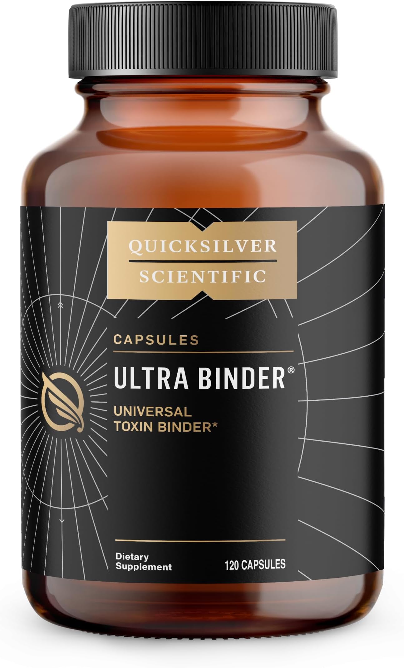 Quicksilver Scientific Ultra Binder - Multi Toxin Binder with Bentonite Clay Powder, Zeolite Detox & Charcoal - Supplement for Gut Support & The Body's Toxin Removal Process (120 Capsules)