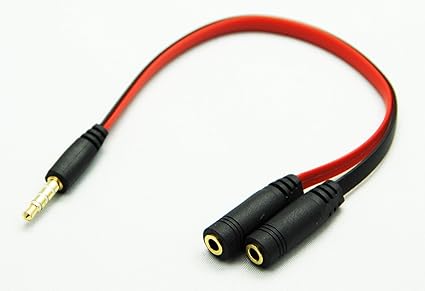 Amazon Co Jp Pc スマホ Ipad Iphone Ipod用 またはイヤホン マイク 一体形 プラグ Pc スマホ タブレット等の イヤホン端子 3 5mm 4極 Ctia規格 ケーブル 赤 3極 4極 変換ケーブル 3 5mm 4極 オス 3 5mmステレオミニ メス マイク入力 メス 20cm Cyberplugs