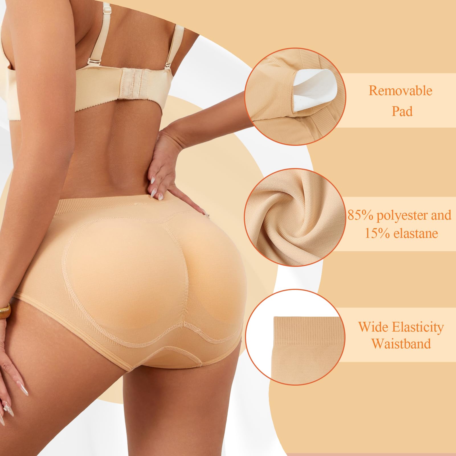 Damen Push Up Unterhose, Butt Lifter Höschen Frauen Enhancers Fake Ass Damen Butt Lifter Höschen Hip Enhancer Shapewear Po Heber Unterhose