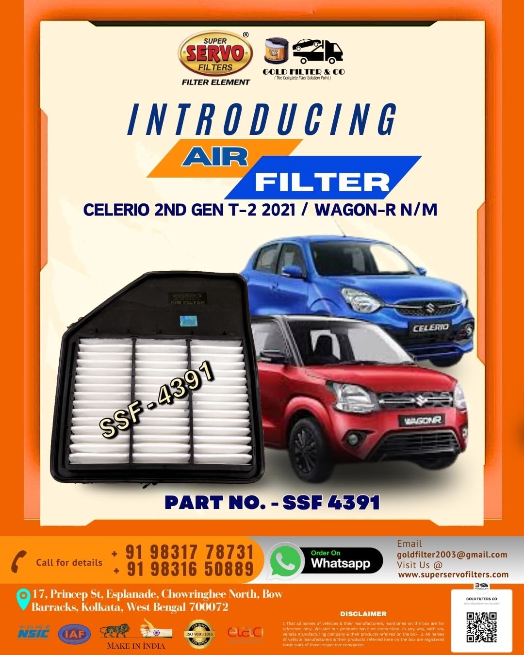 SSF-4391 | AIR FILTER CELERIO 2ND GEN T-2 2021 | WAGON-R NEW MODEL-image-14