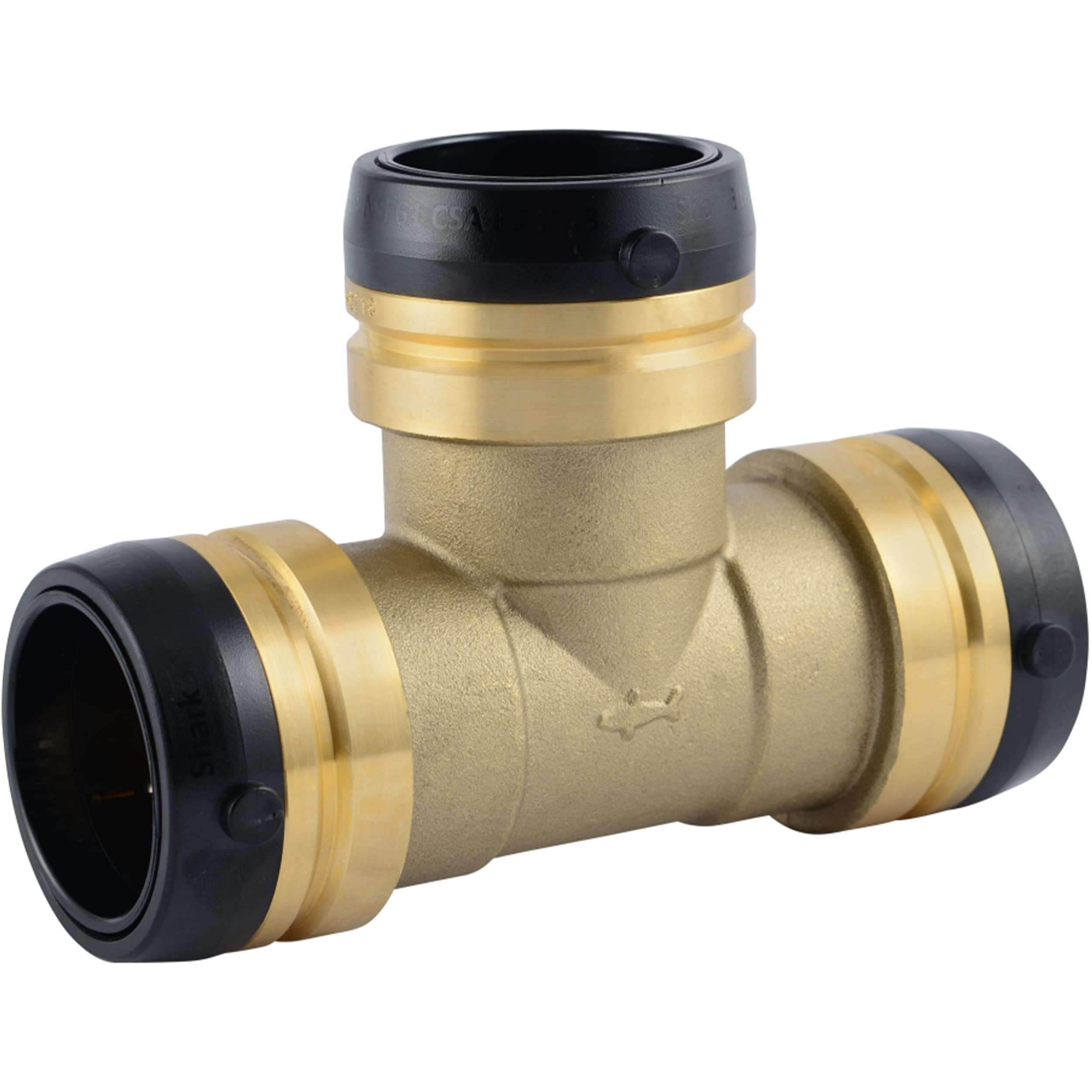 SharkBite 1-1/4 Inch Tee, Push to Connect Brass Plumbing Fitting, PEX Pipe, Copper, CPVC, PE-RT, HDPE, UXL0835