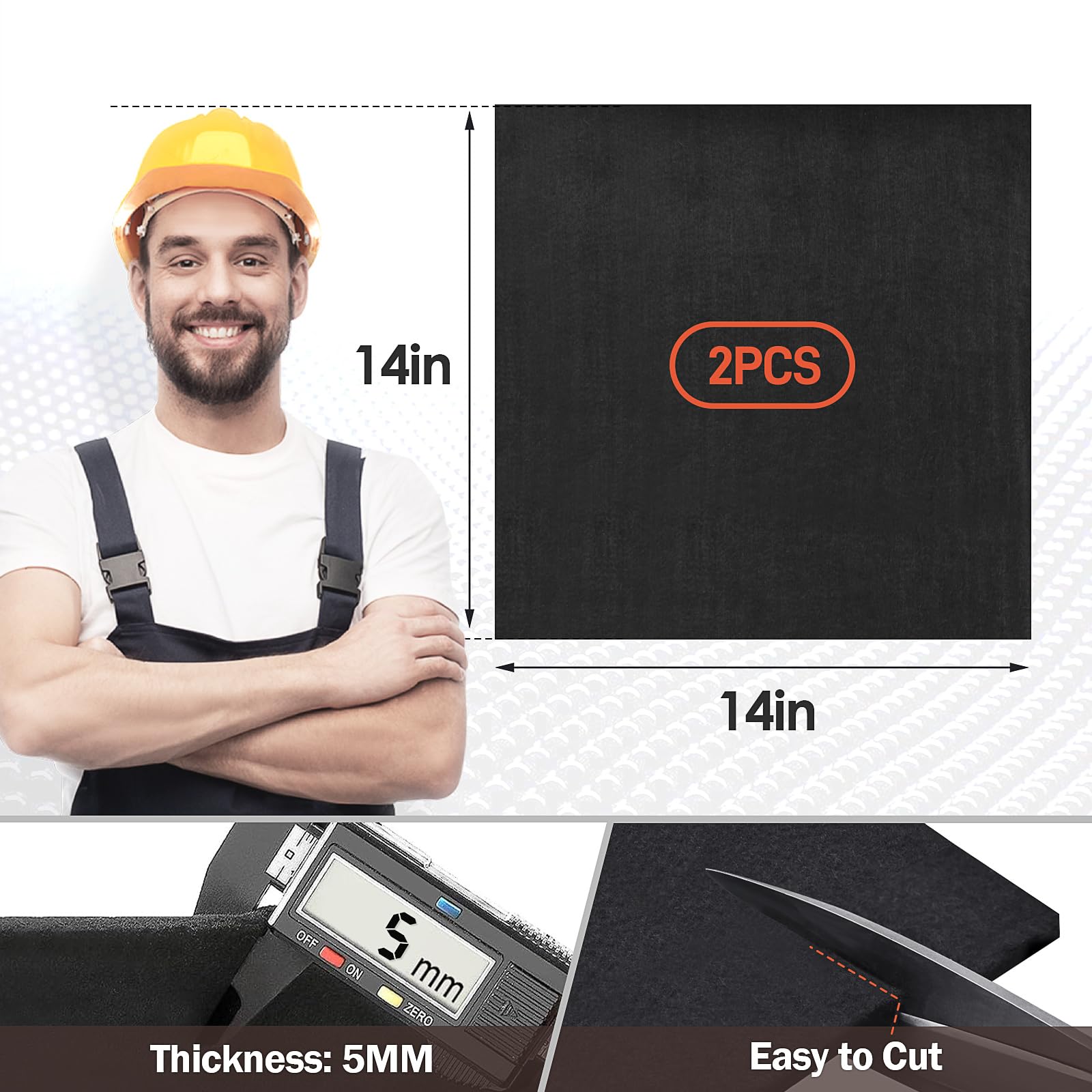 Carbon Felt Welding Blanket - 2 Pack -4