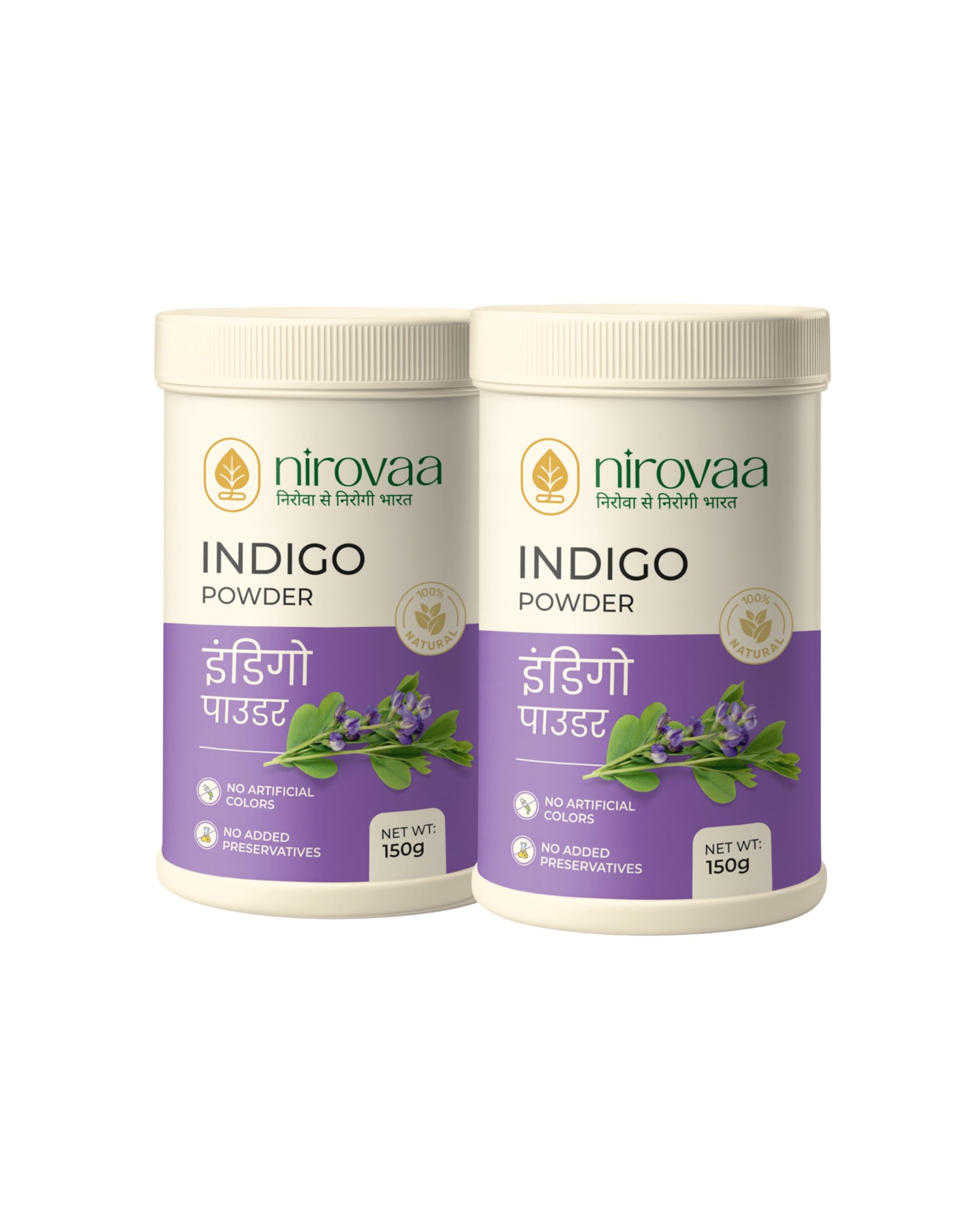 Pure Indigo Powder 150g | Natural & Chemical-Free Indigofera Tinctoria Leaf | Natural Hair Dye, Black Hair Color, Scalp Health & Strengthening Ayurvedic Herb | Pack of 2-picture-41