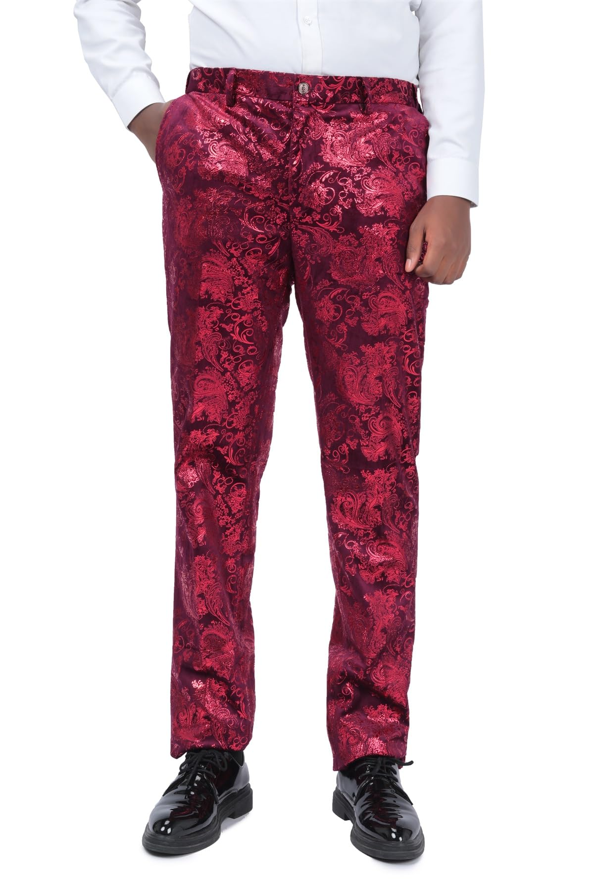 Allthemen Abito da Uomo in 2 Pezzi Slim Fit Casual Wedding Business Cena Jacquard Vestito Completo Giacche Blazer Pantaloni