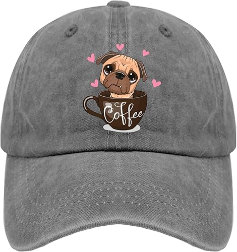 Dad Hat Pug Dog Dad Hat, Vintage Hats for Women