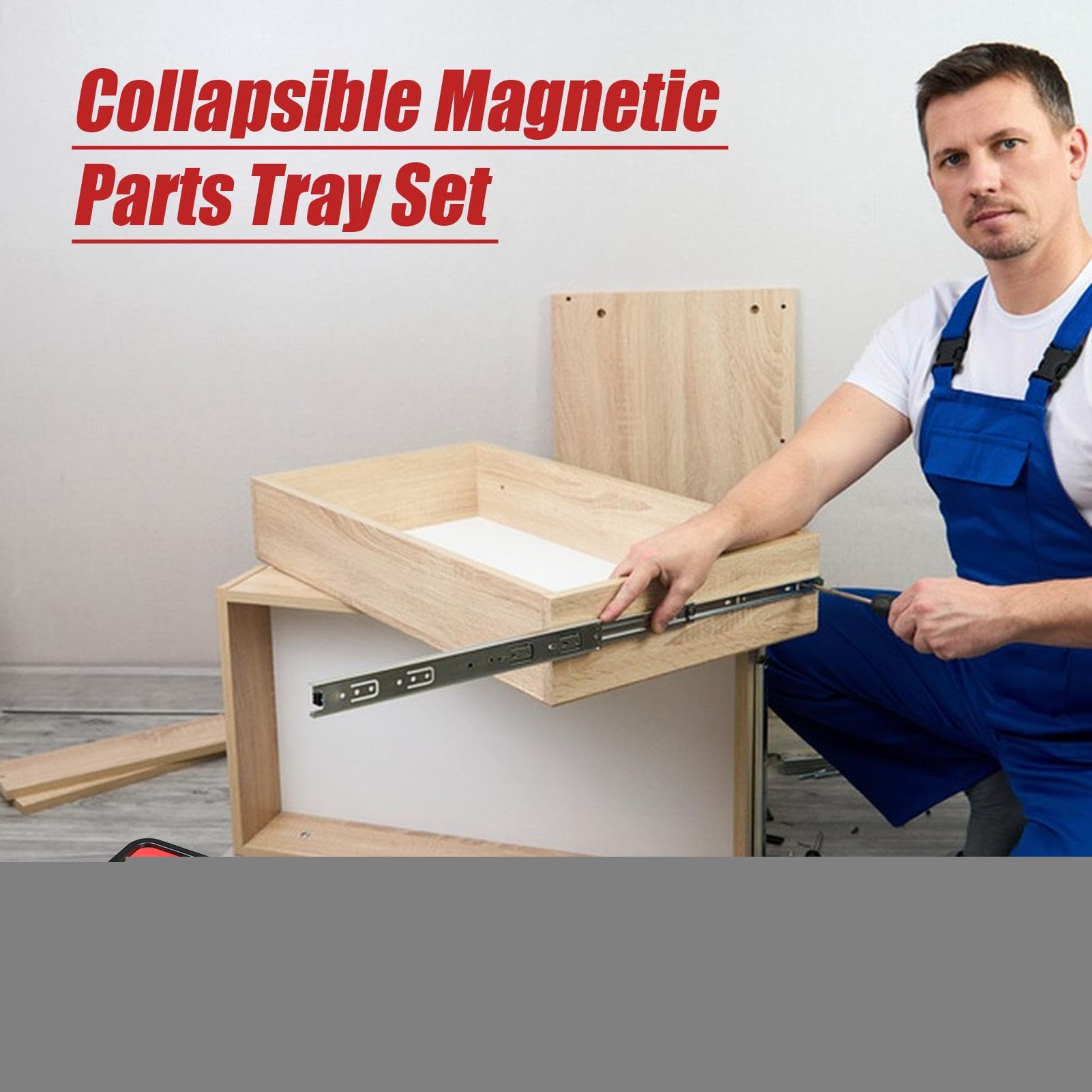 Vassoio Magnetico per Organizer per Viti e Ferramenta, Gestione Stoccaggio | Set Da 3 Organizer Magnetici Piccole Per Meccanici Officina Garage Riparazione e Manutenzione Auto