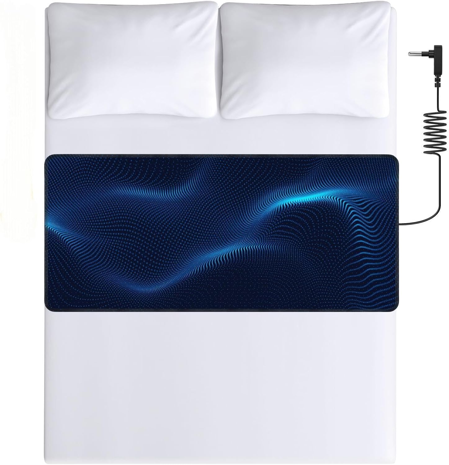 Grounding Mat for Bed with Grounding Cord, Improved Sleep,Anti-Static Earthing Pad for Home & Bed Use, Non-Slip Soft Conductive Mat,with Cord (Full(40 * 60cm))
