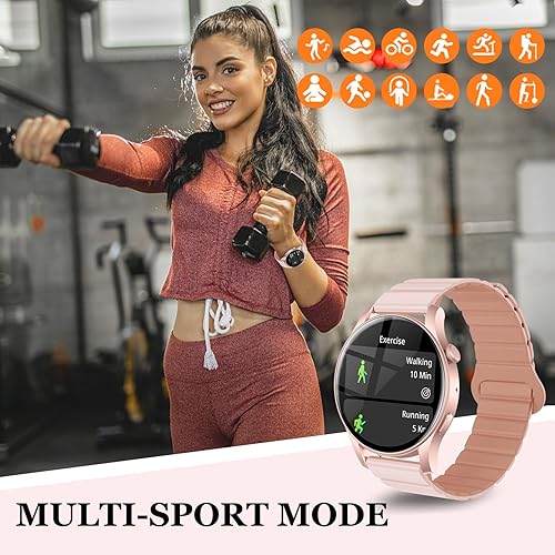 Miniatura 4 de Relojes inteligentes 2024 para mujer (respuestahacer llamada), reloj inteligente AMOLED de 1.43 pulgadas siempre encendido para Android IOS, IP67