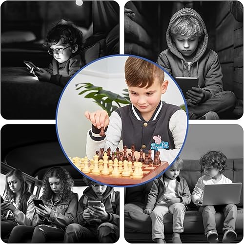 Miniatura 6 de Ajedrez magnético plegable para viajes de Kidami ligero con los bolsos portátiles de almacenaje fácil de llevar 124 x 106 x 08 pulgadas