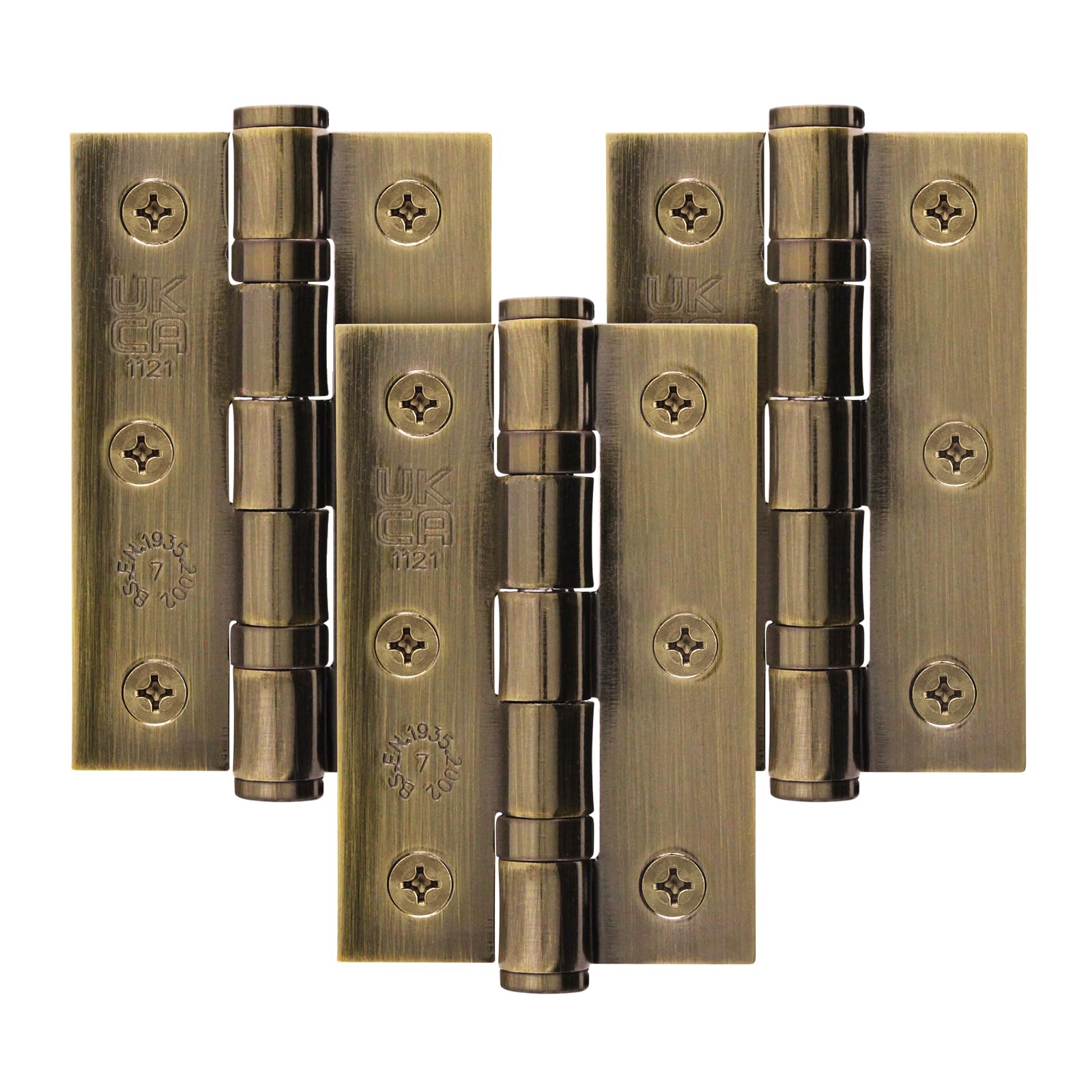 Eai Florentine Bronze Bronze Door Hinges | 3 Inch / 76Mm Internal Fire Door Hinges | 1.5 Pairs