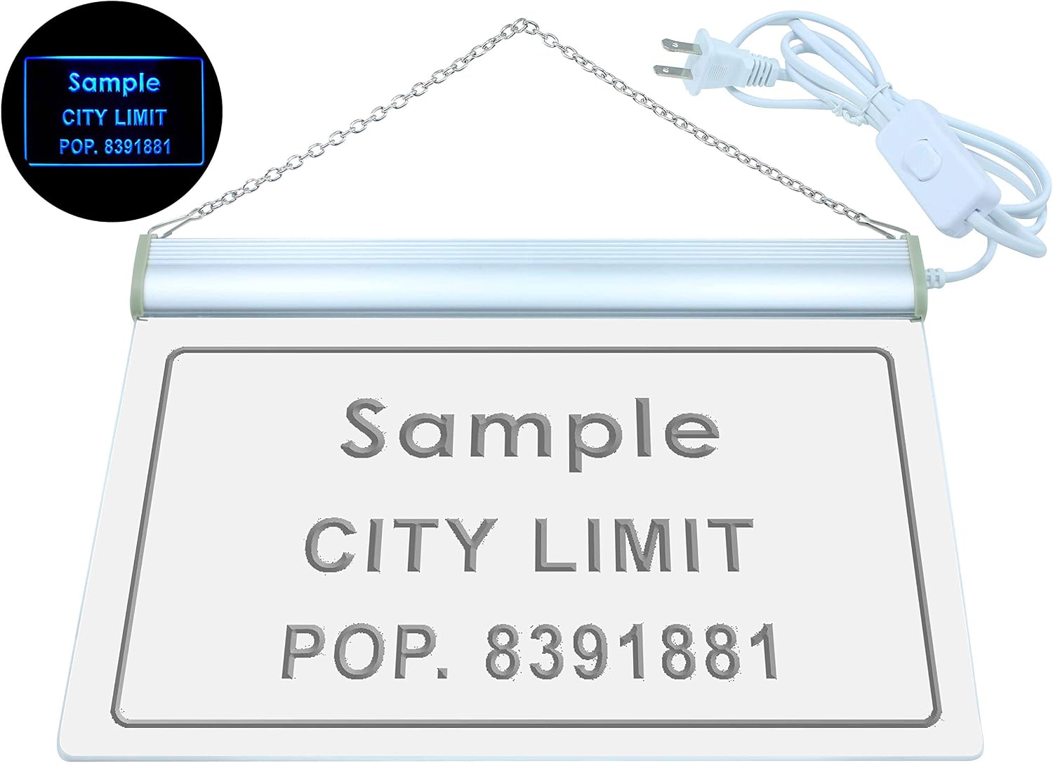 ADVPRO t-tm Personalized Custom City Limit Name with Population Decor Neon Sign