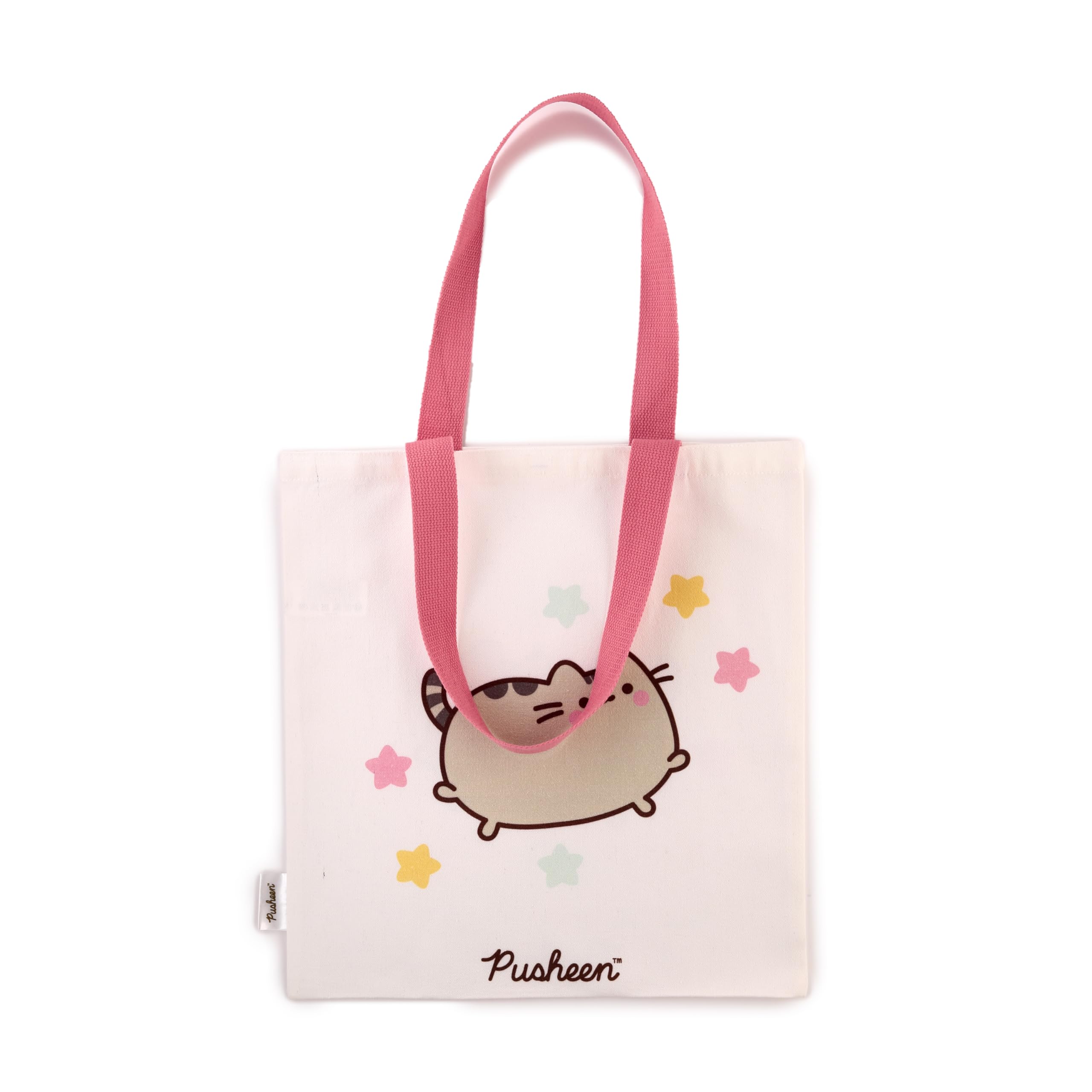 Pusheen the Cat Bag Wielokrotnego użytku Pusheen, Kobieta, Dziewczyna, Szkoła Wyższa, Oficjalnie Licencjonowana Pusheen the Cat, kość słoniowa, Taglia unica, Współczesny