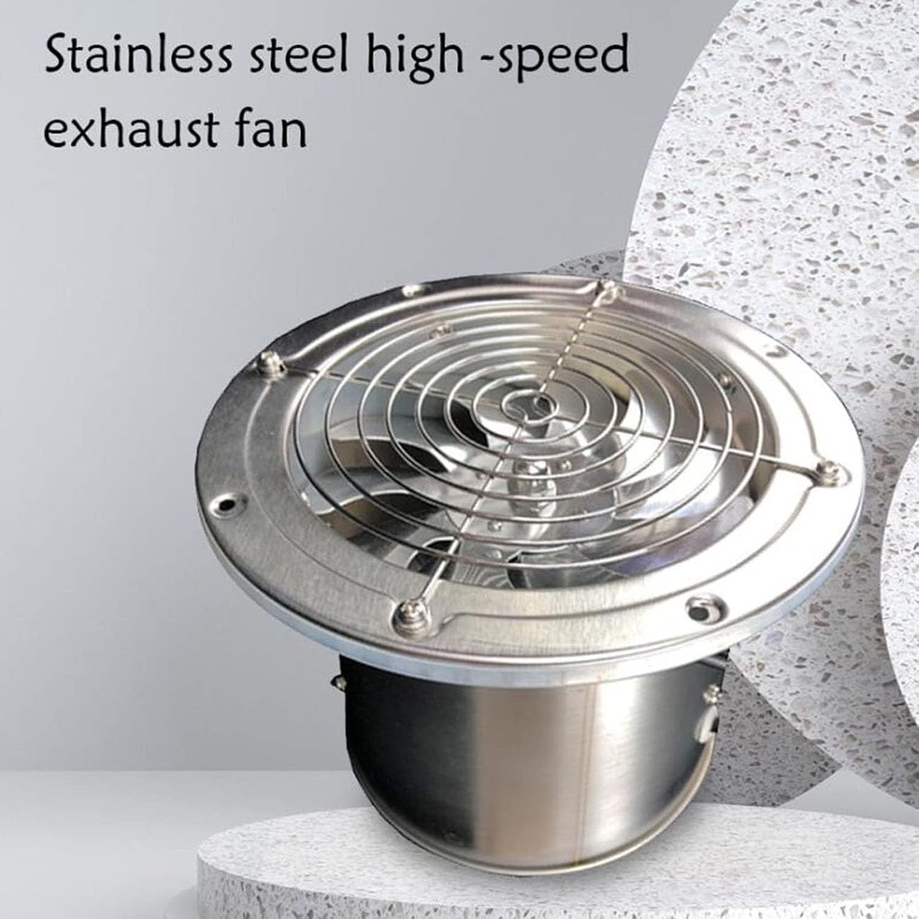 ICEMOB Extractor Cocina 2800 RPM,Ventilador Extractor De Aire Acero Inoxidable,Extractor Baño Silencioso,Ventilador Extractor para Aseo, Salón,Oficinas,150MM