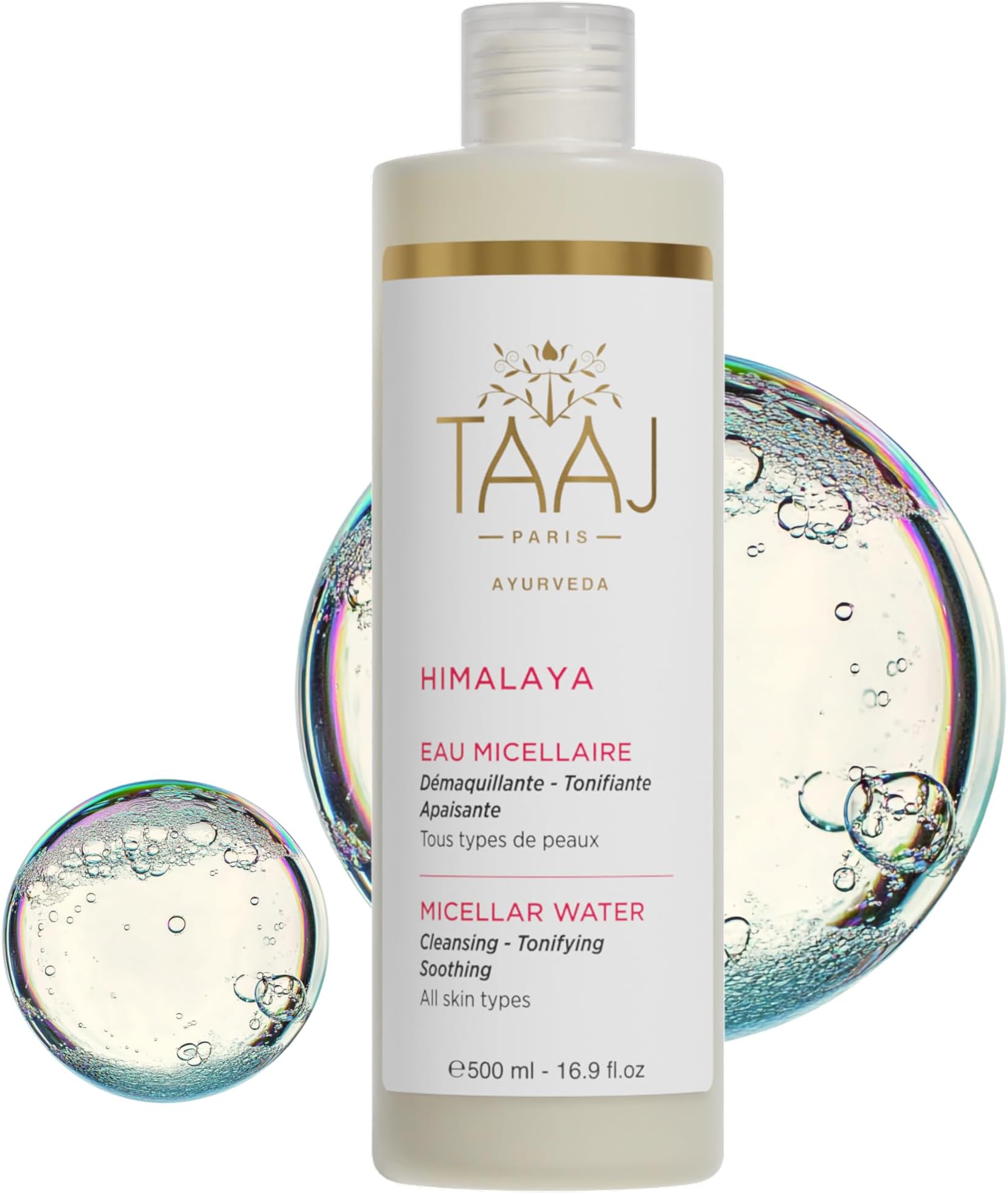 Micellar Water - HIMALAYA | Cleanses, tones and soothes the skin | Removes make-up and eliminates impurities | Soft, supple skin | Fresh, radiant complexion | All skin types | Vegan | 500 ml