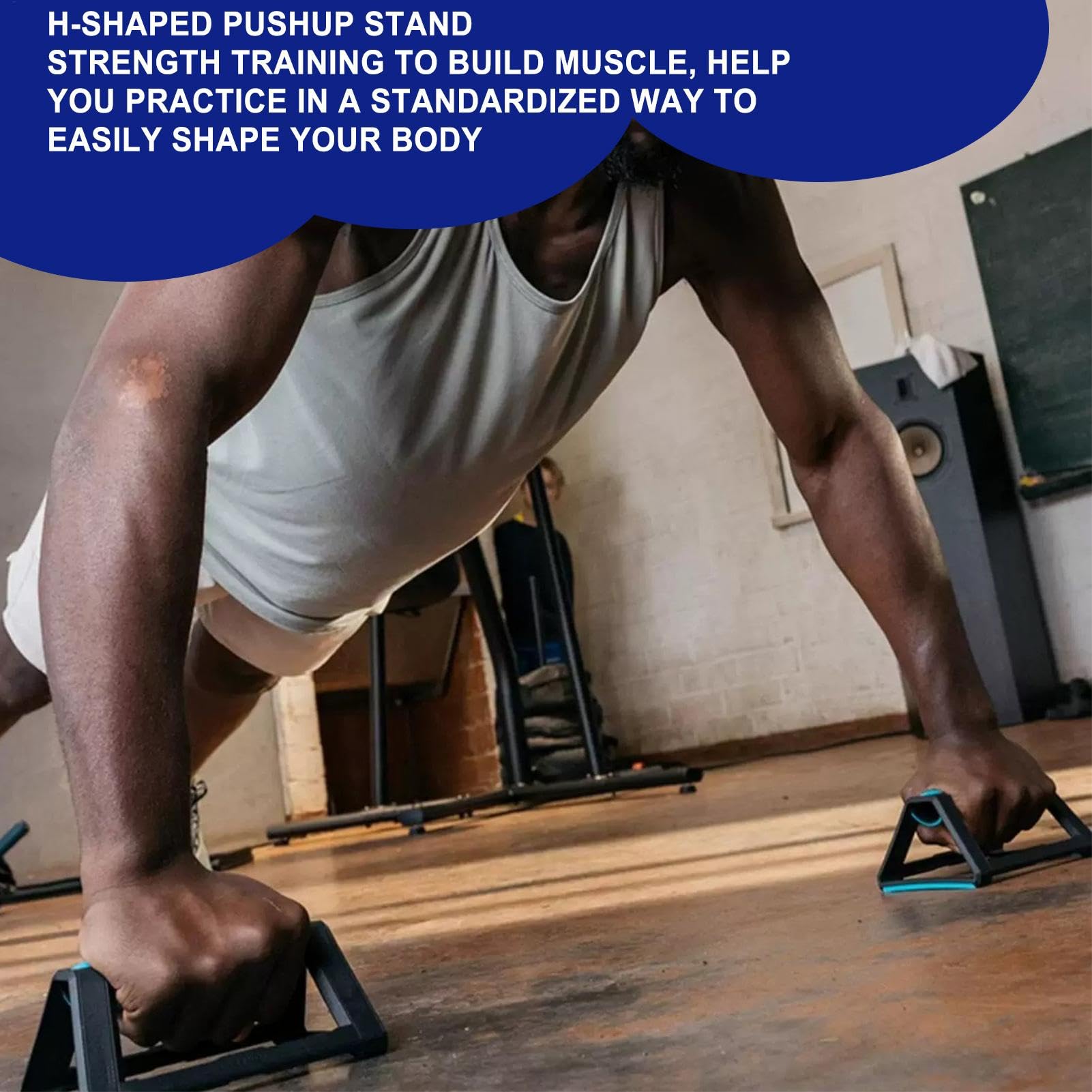 Maniglie per esercizi per braccia pushup, 19 x 11 x 7 cm, supporti antiscivolo per allenamento della, attrezzatura ergonomica per il fitness, strumento per la costruzione muscolare, ideale per