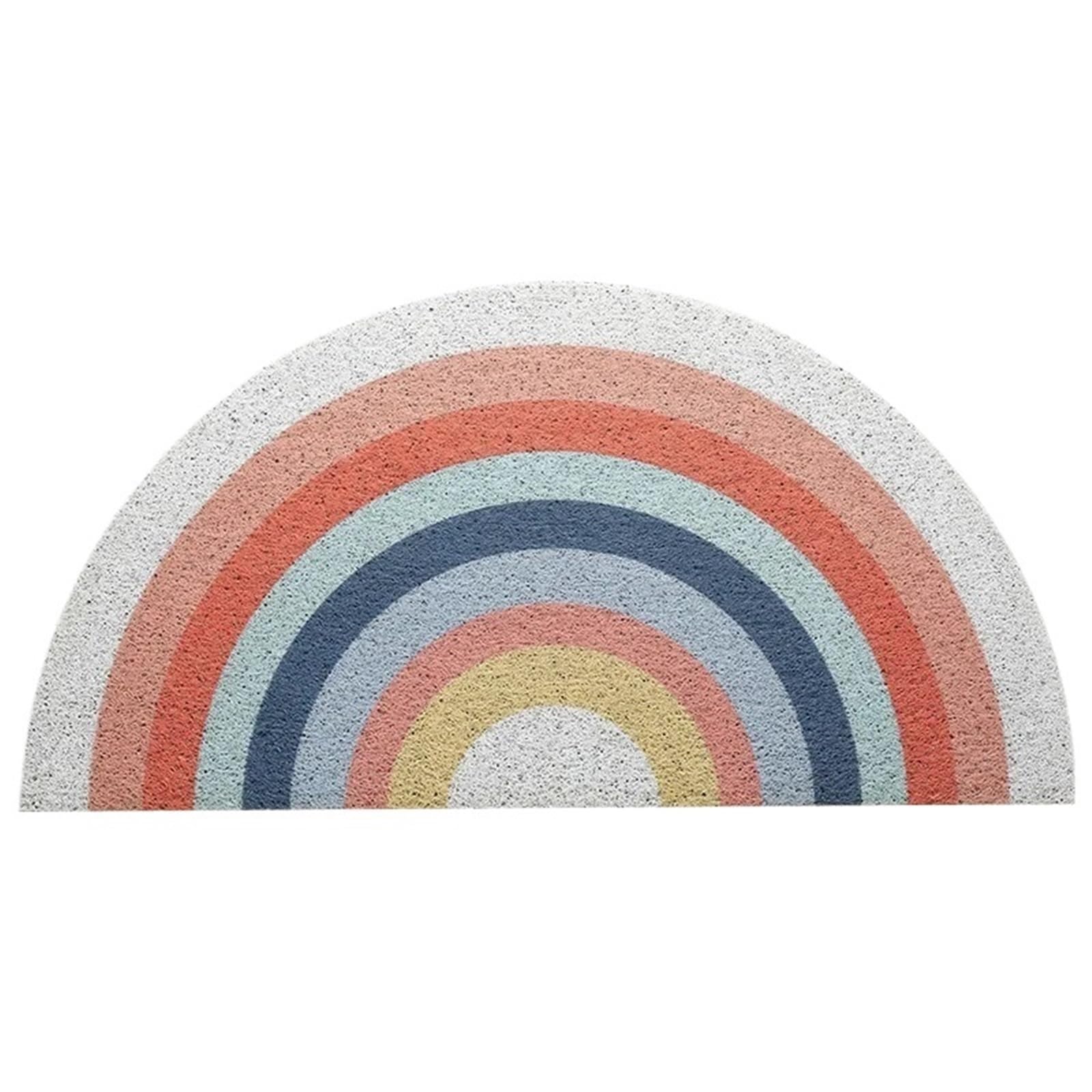 Tapis de porte à bobine semi-circulaire antidérapant 45x90cm pour entrée
