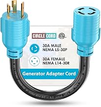 CircleCord 3 Prong to 4 Prong Generator Adapter Cord