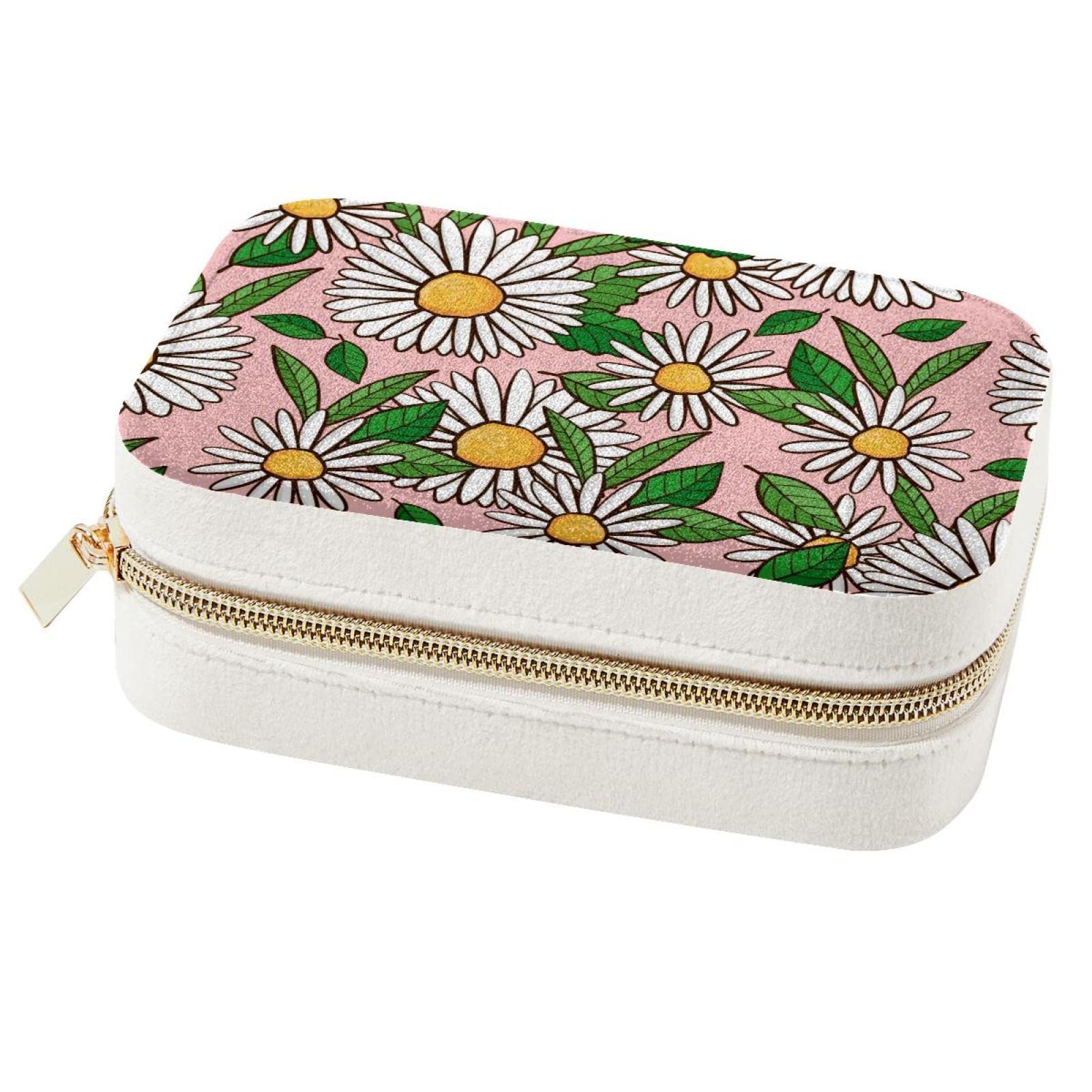 Boîte à bijoux marguerites pour organiser vos accessoires lors de vos week-ends
