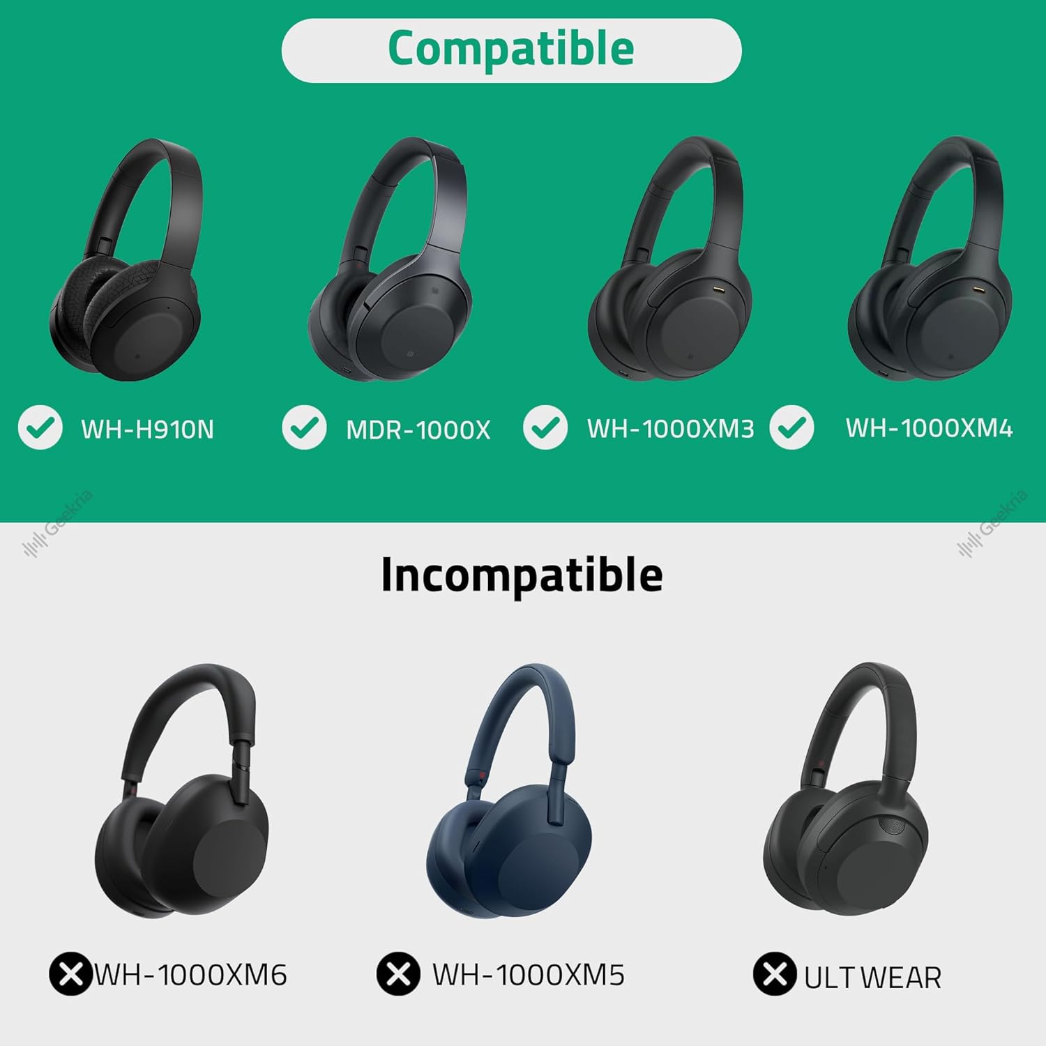 Geekria PRO Rugged Headphones Case Compatible with Sony WH-1000XM4, WH-1000XM3, WH-H910N, MDR-1000X, Hard Shell, Durable, Multi-Layer Protection Travel Carrying Bag (Black) - Image 6