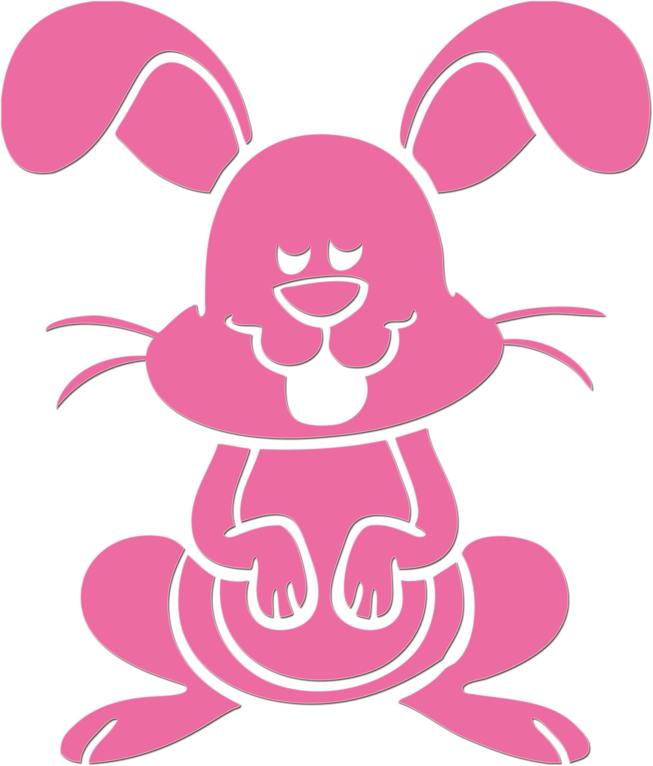 JCM Graphics Funny Bunny Sticker Pink 190mm
