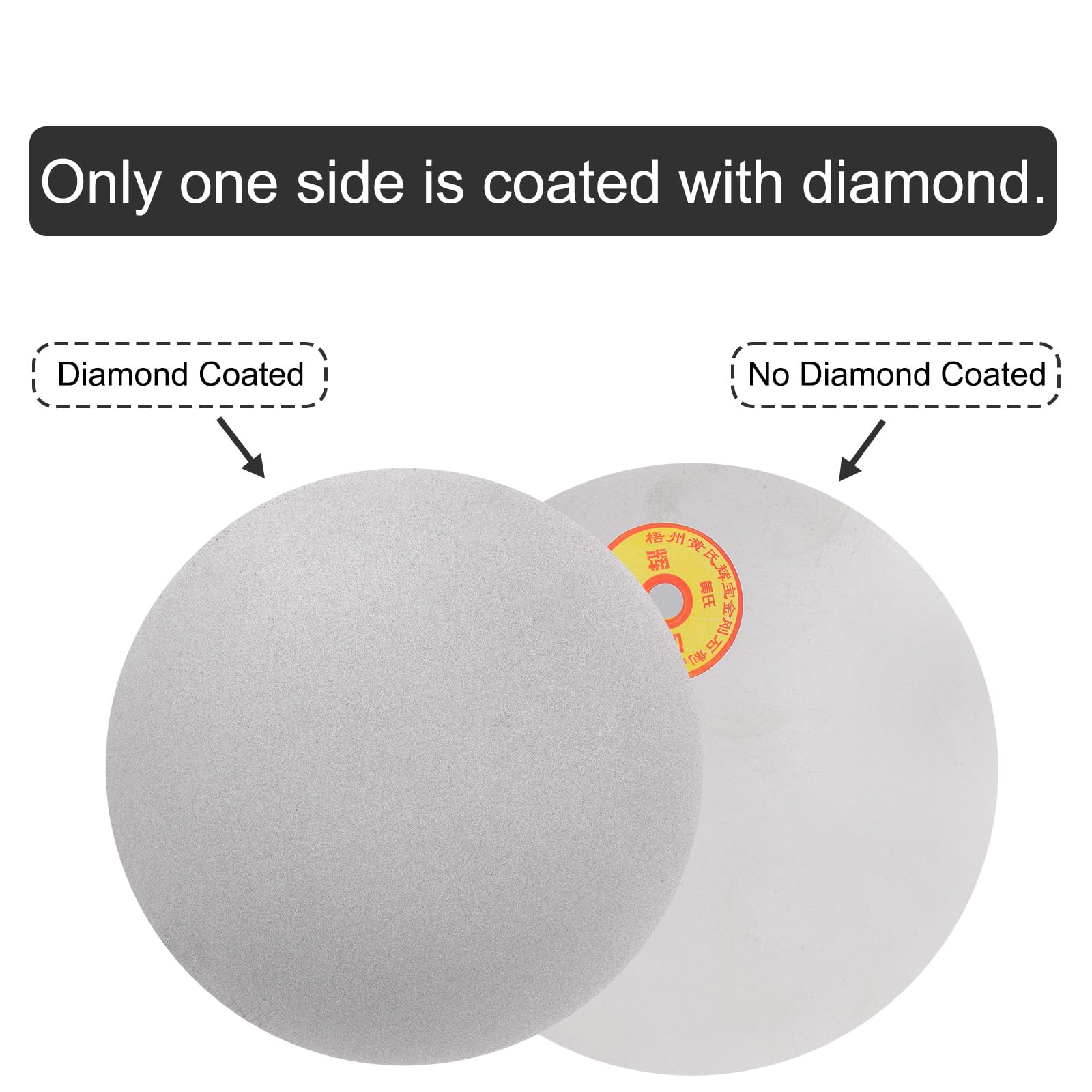 uxcell Diamant-Schleifscheibe, 300 mm, Körnung 320, ohne Mittelloch, flache Rundscheibe, Polierscheiben, Schleifscheibe für Edelstein, Fliesen, Porzellan, Glas, Stein, Metall