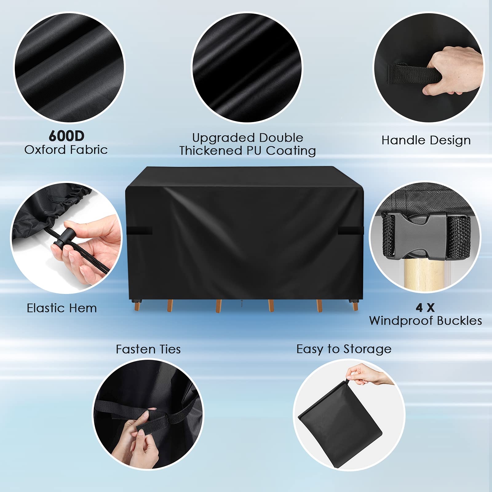 Copertura Per Camino Da Esterno - Tessuto Oxford 600D Impermeabile E Anti-UV - Foto 10