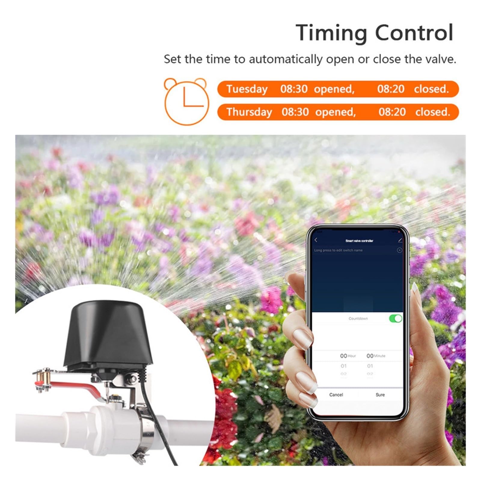 Controlador De Válvula Manipulador Inteligente WiFi Tuya Compatible Con Cierre Gas/agua Tubería