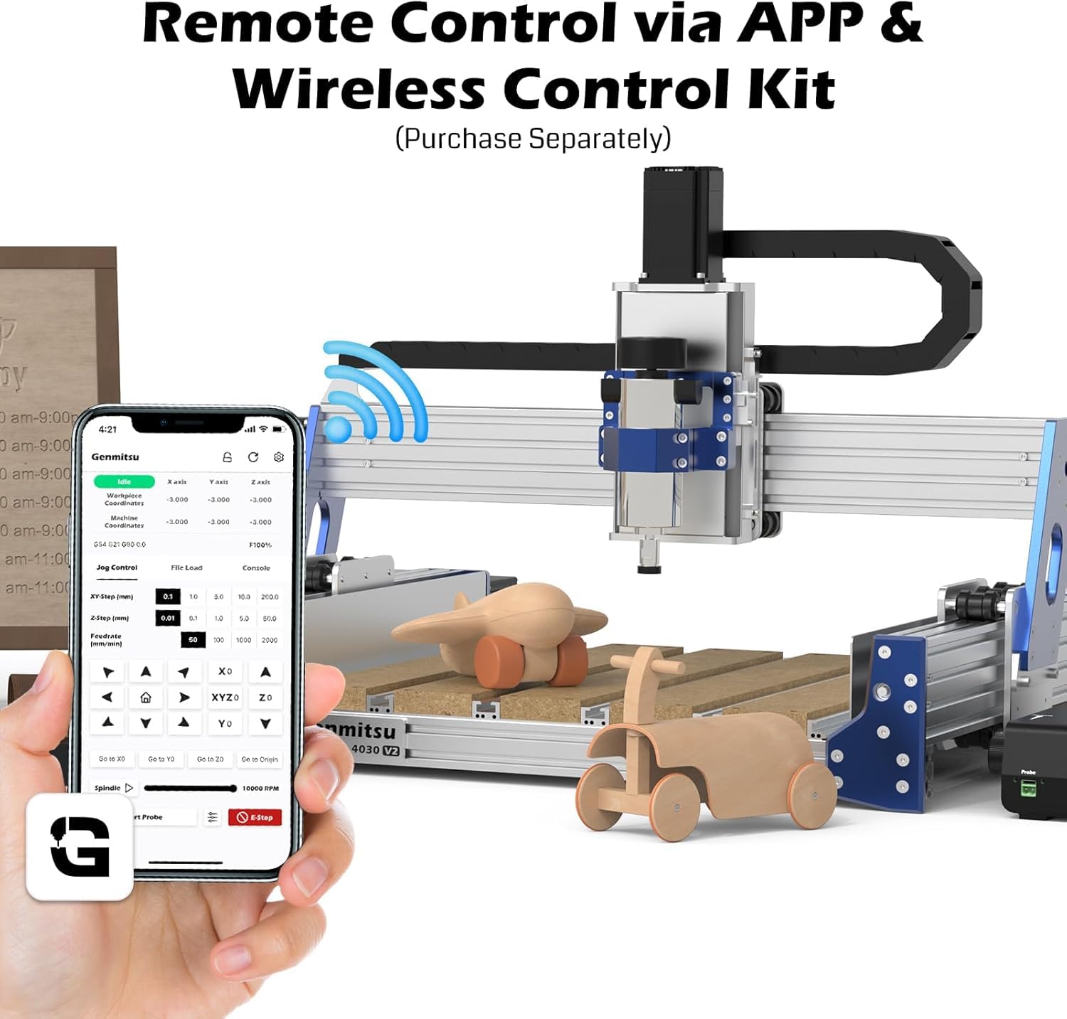 Genmitsu SainSmart Fraiseuse CNC mise à niveau avec moteur à boucle fermée et vis à billes PROVerXL 4030 V2, machine de gravure à 3 axes pour bois, métal, acrylique, PCB, MDF, 400 x 300 x 110mm