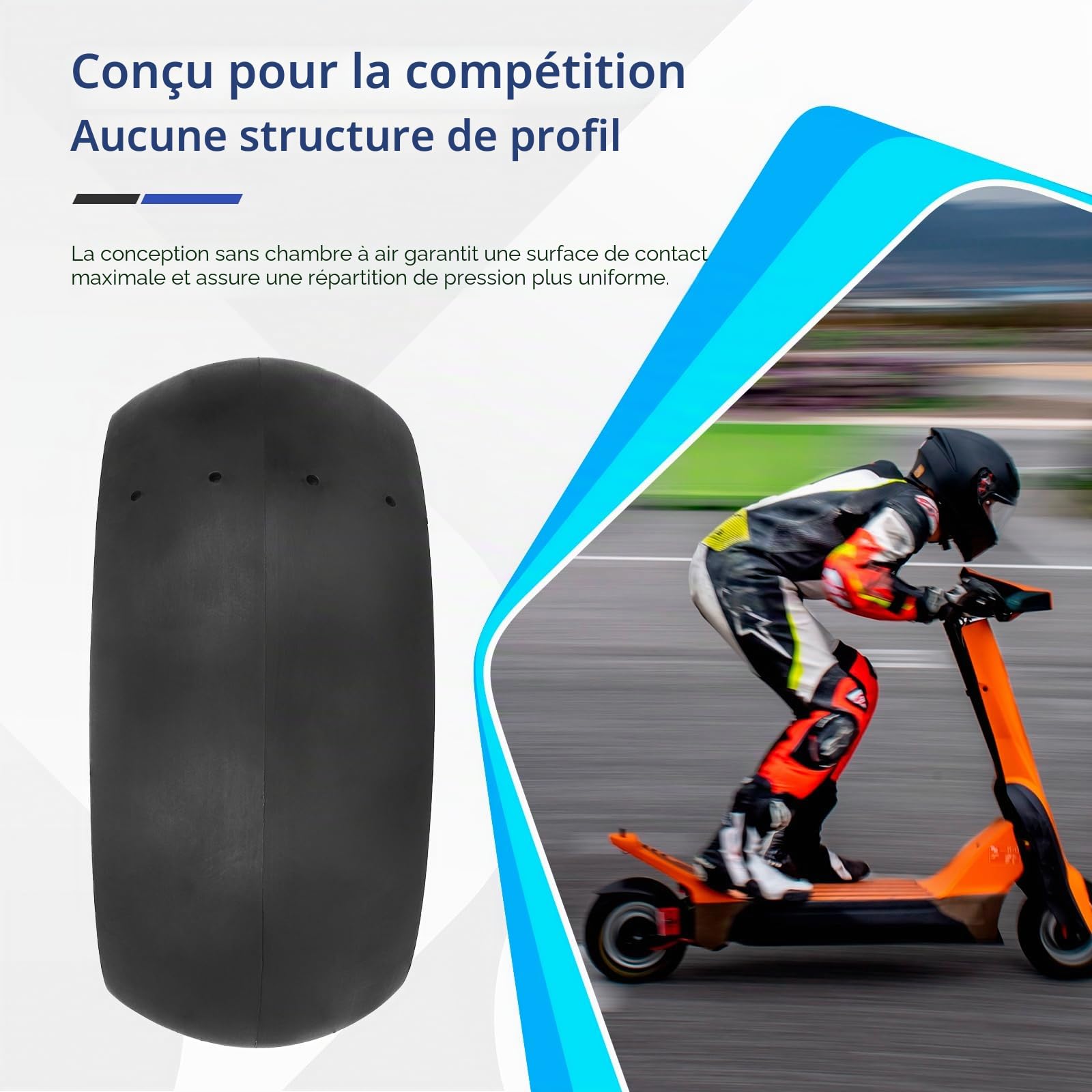 ulip Lot de 2 pneus sans chambre à air 110/55-6.5 pour scooter Dualtron Thunder/Thunder 2/Ultra 2/Storm (Limited)/Kaabo Wolf king/VSETT 11+