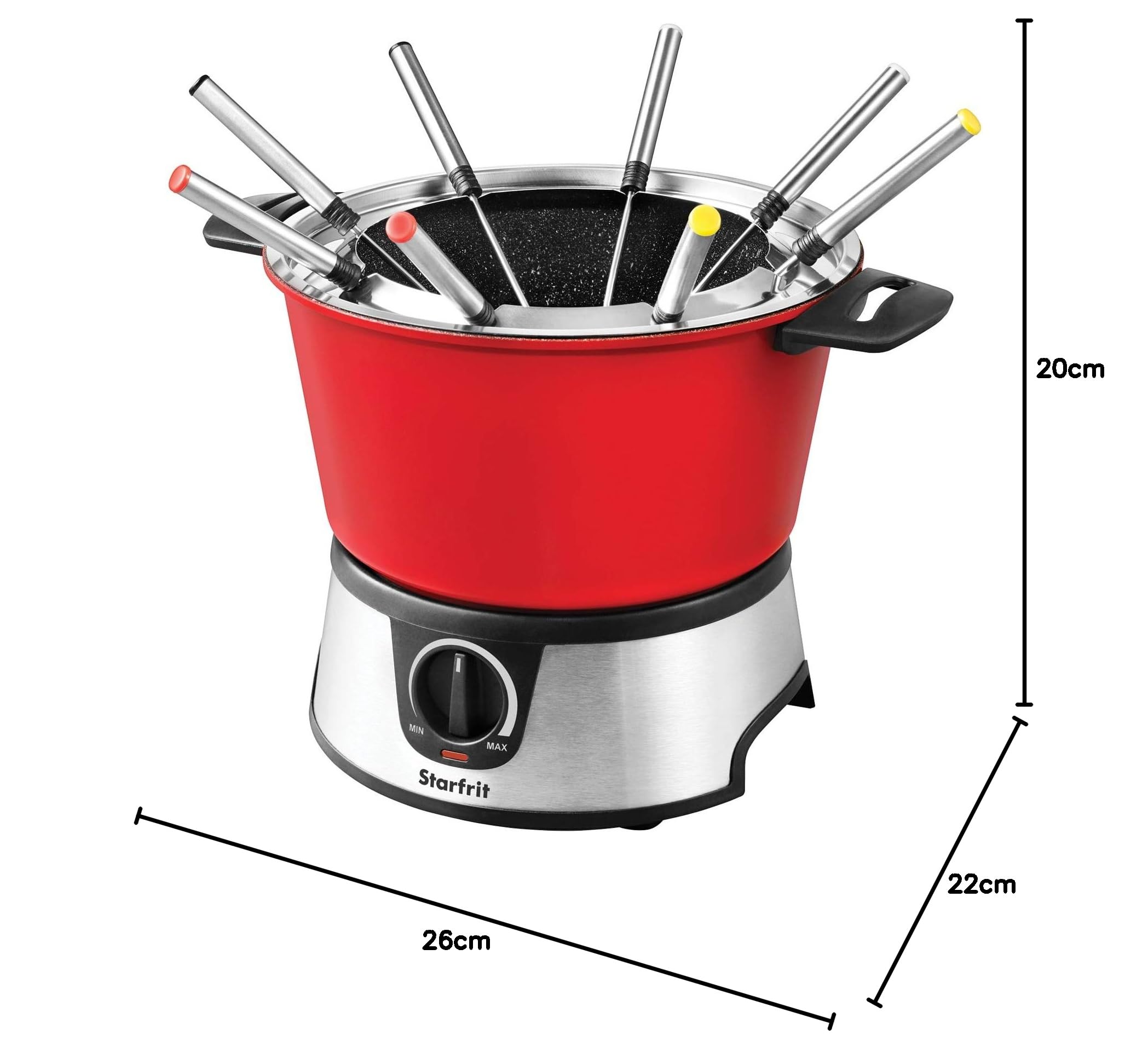 Starfrit 024704 The Rock Electric Fondue Set Multi, 024704-002-0000, Talla única