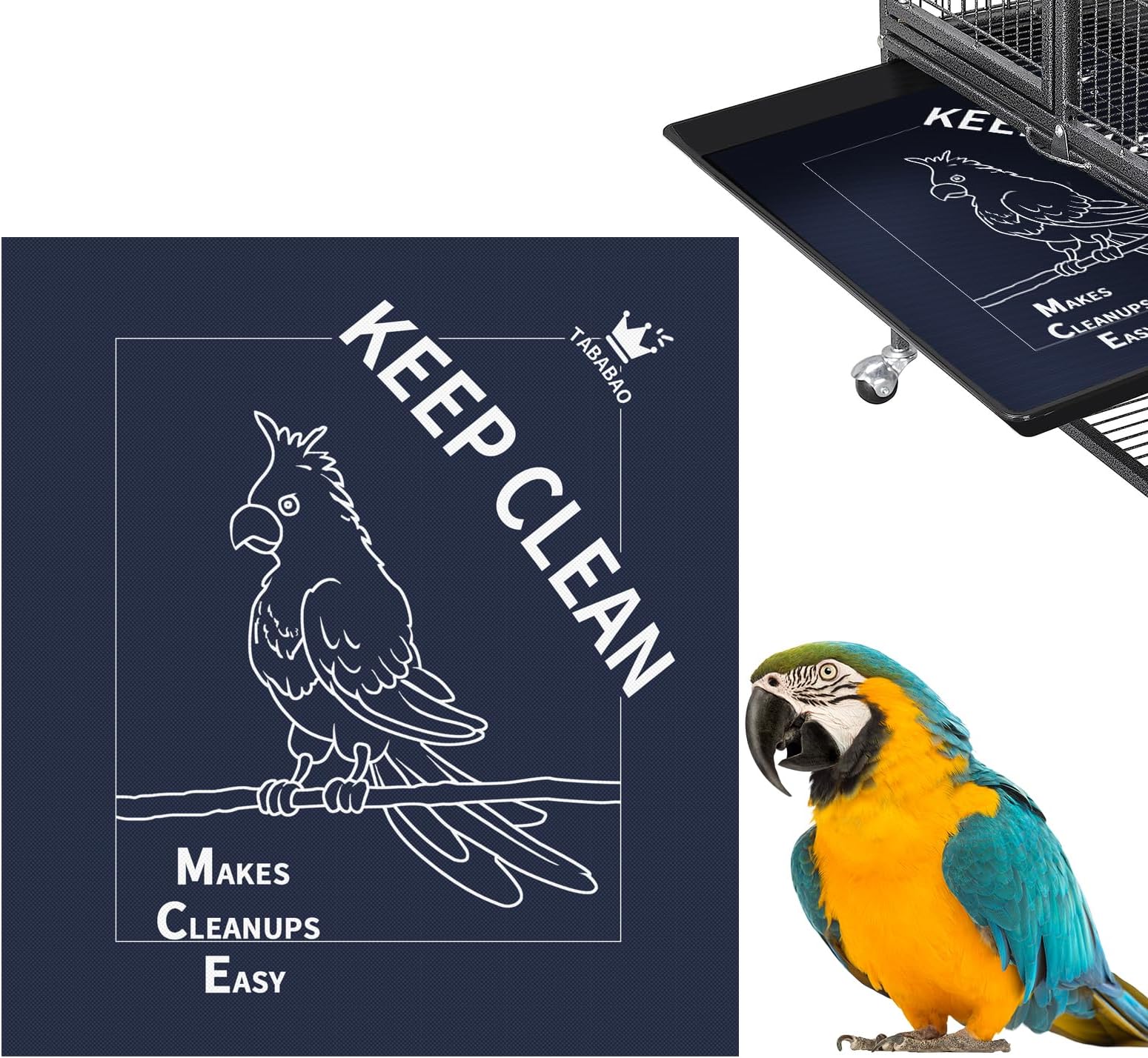 Bird Cage Liners, Bird Cage Paper Liners, 10pcs Paper Cage